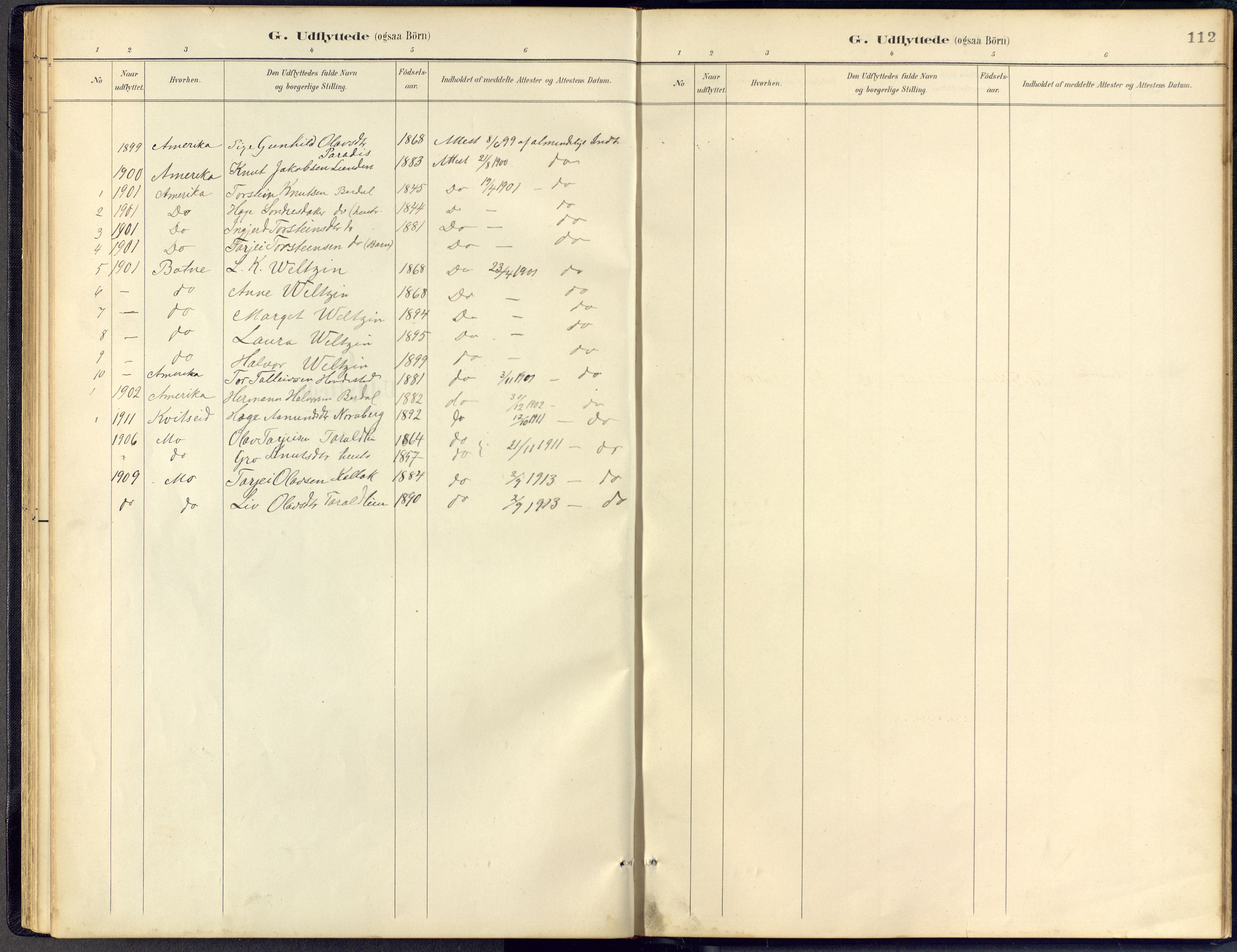 Vinje kirkebøker, SAKO/A-312/F/Fb/L0002: Parish register (official) no. II 2, 1887-1925, p. 112