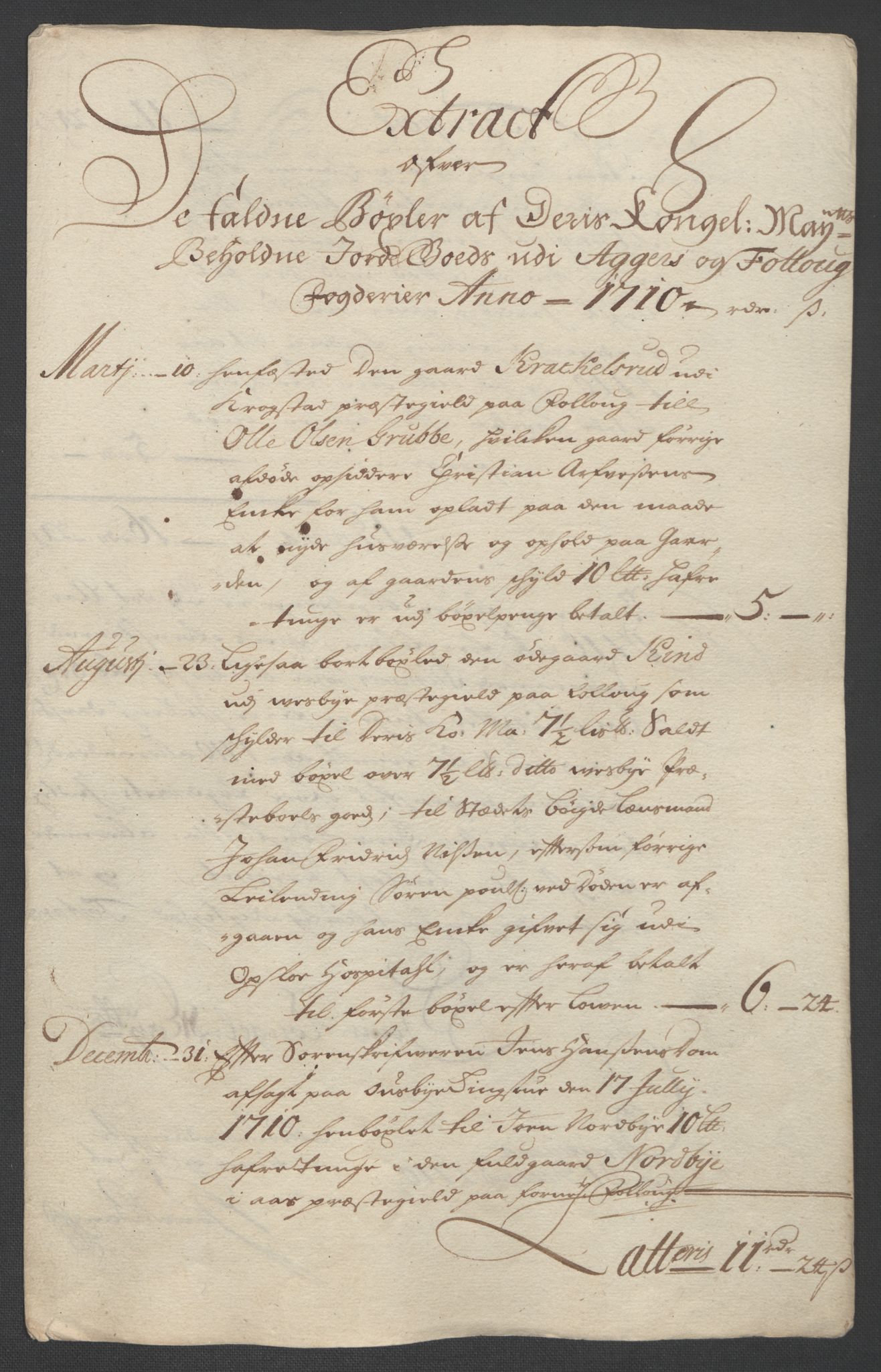 Rentekammeret inntil 1814, Reviderte regnskaper, Fogderegnskap, AV/RA-EA-4092/R10/L0448: Fogderegnskap Aker og Follo, 1710-1711, p. 41