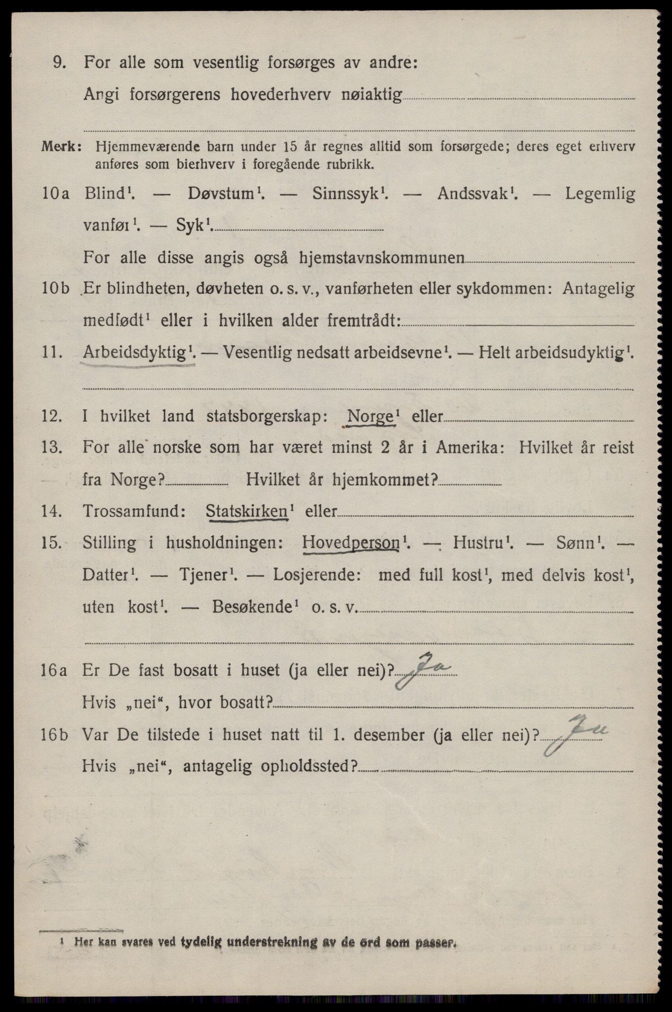 SAST, 1920 census for Skjold, 1920, p. 4189