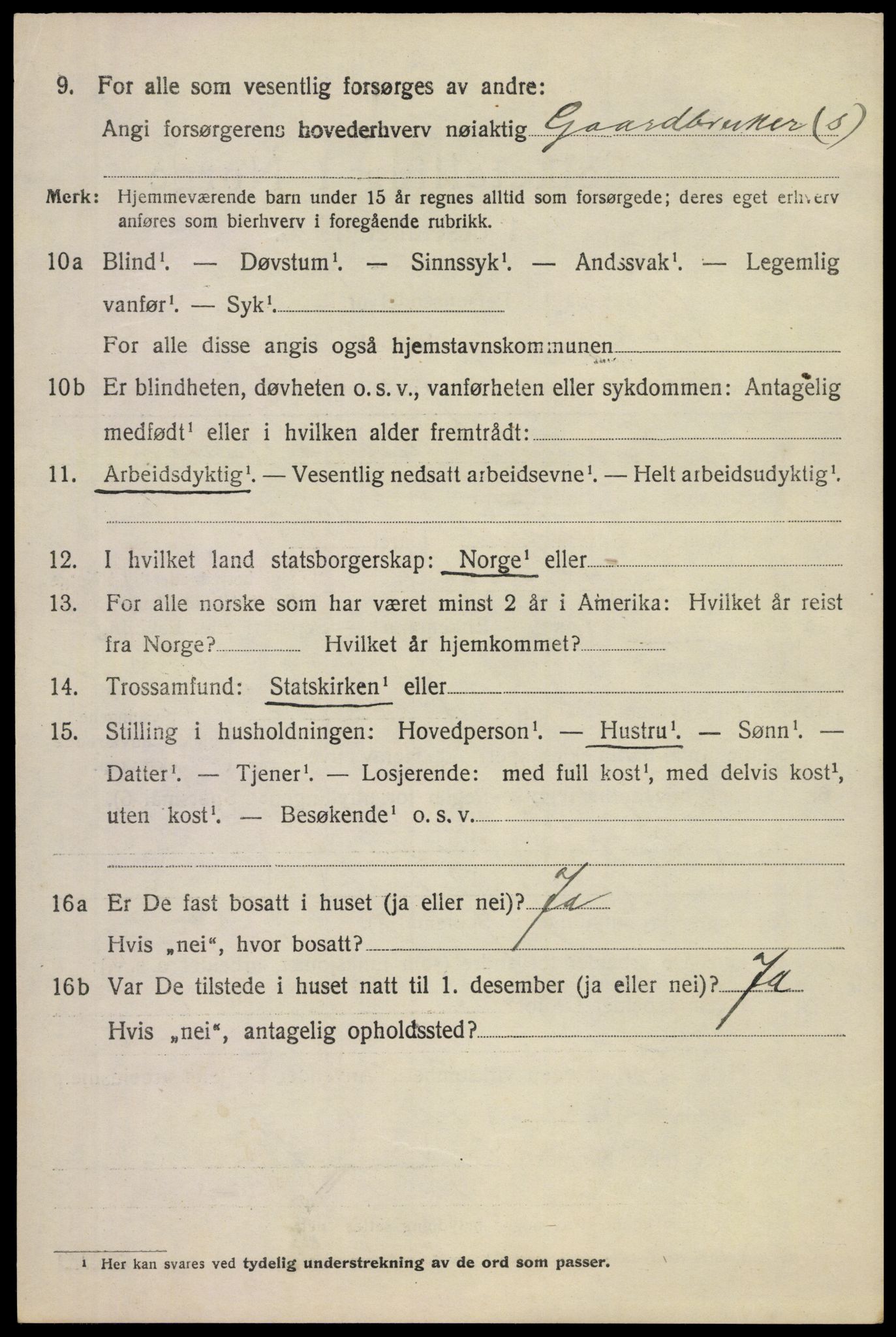 SAKO, 1920 census for Stokke, 1920, p. 9253