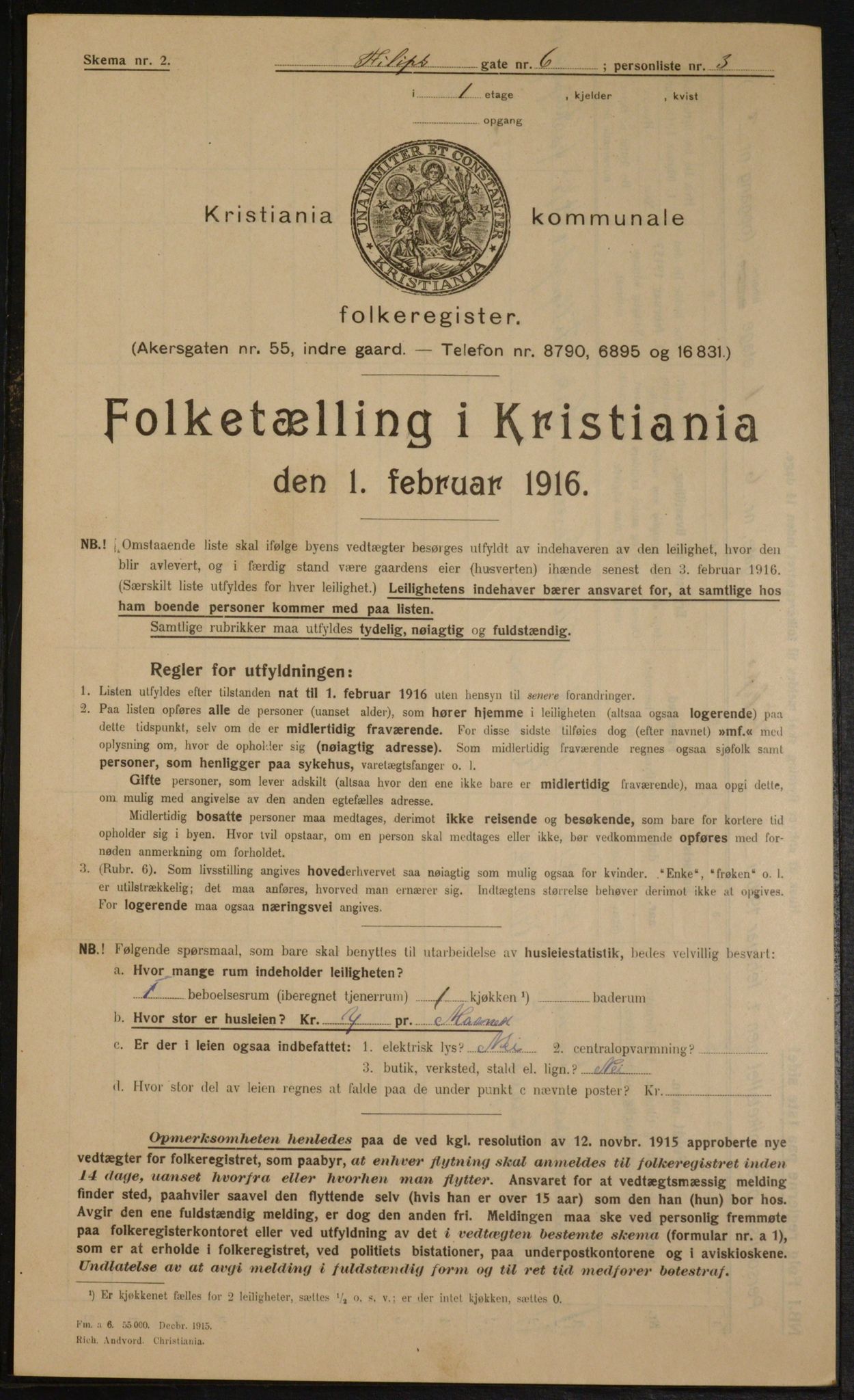 OBA, Municipal Census 1916 for Kristiania, 1916, p. 24642