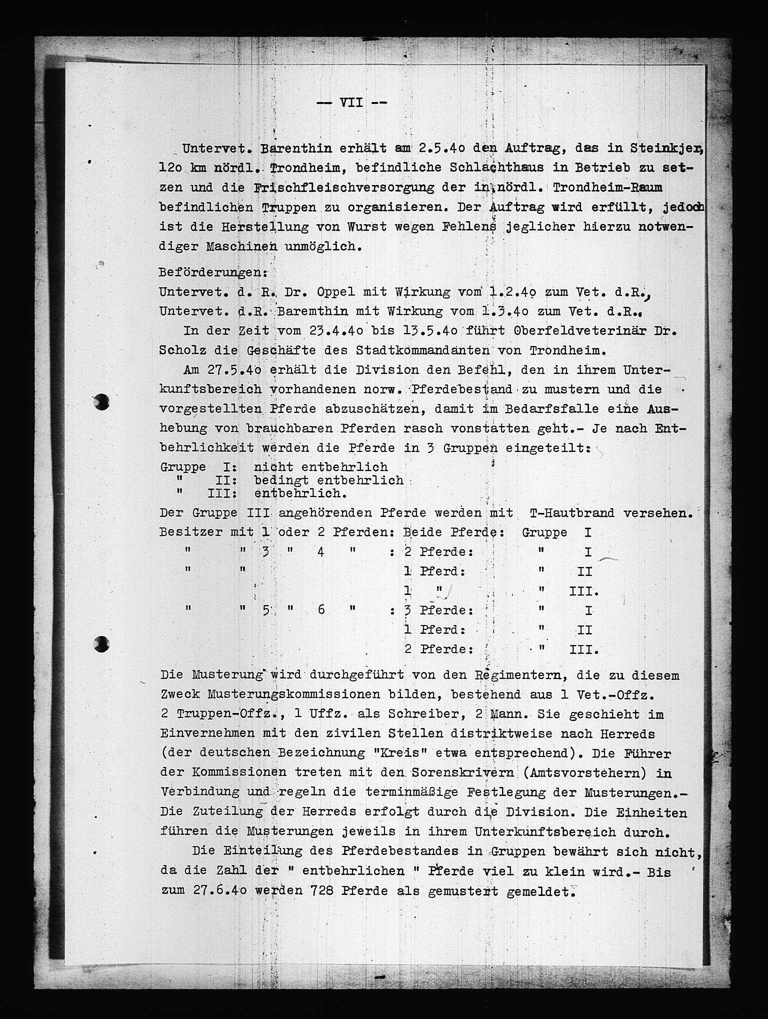 Documents Section, AV/RA-RAFA-2200/V/L0087: Amerikansk mikrofilm "Captured German Documents".
Box No. 726.  FKA jnr. 601/1954., 1940, p. 282