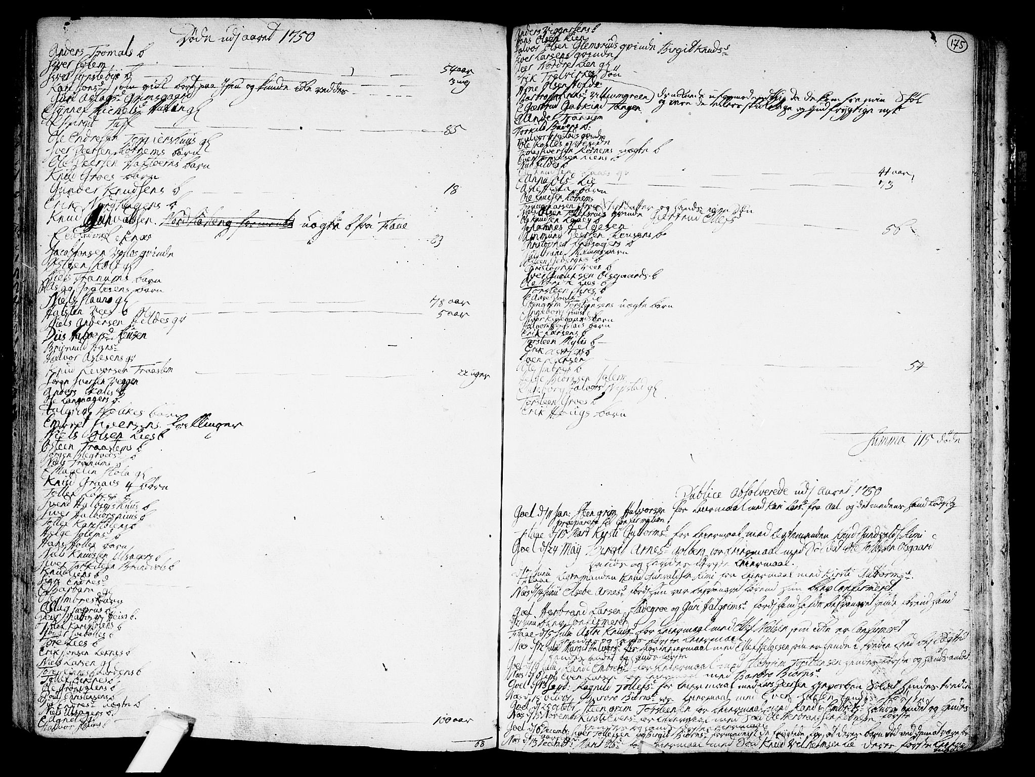 Nes kirkebøker, SAKO/A-236/F/Fa/L0002: Parish register (official) no. 2, 1707-1759, p. 175