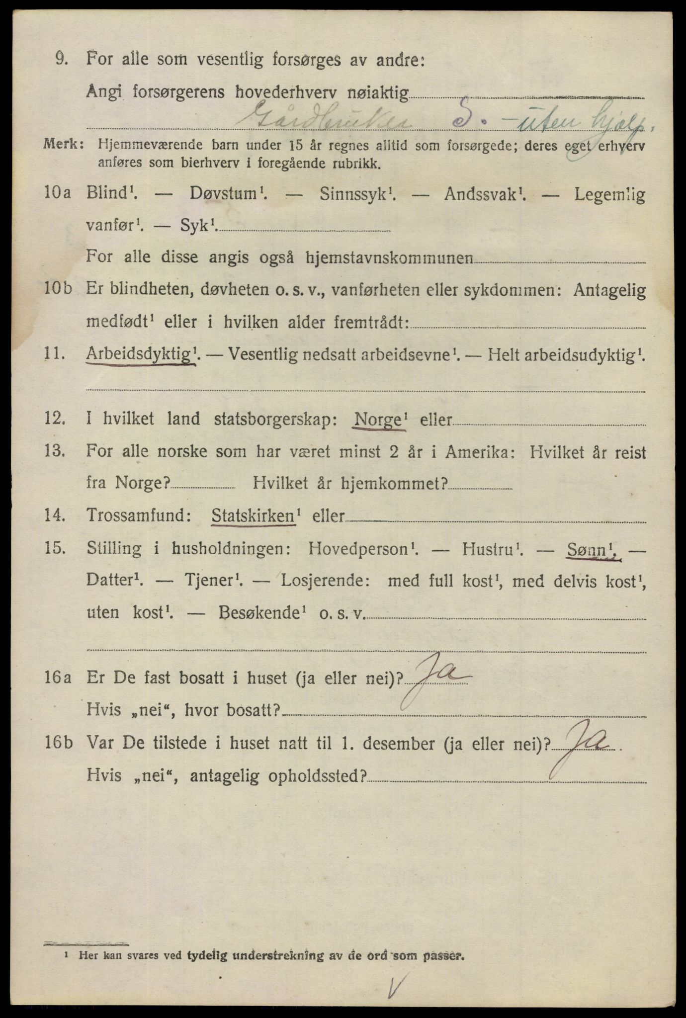 SAO, 1920 census for Tune, 1920, p. 2709