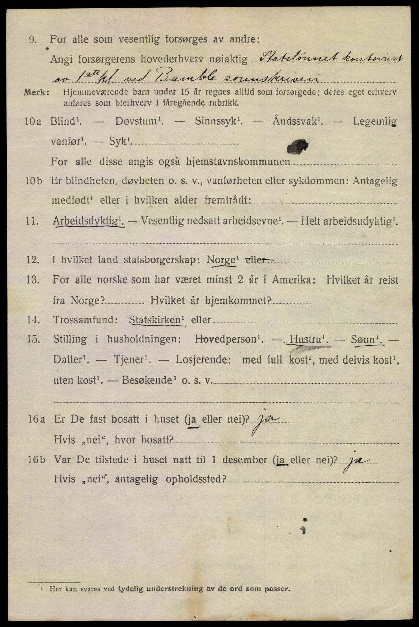 SAKO, 1920 census for Brevik, 1920, p. 6035