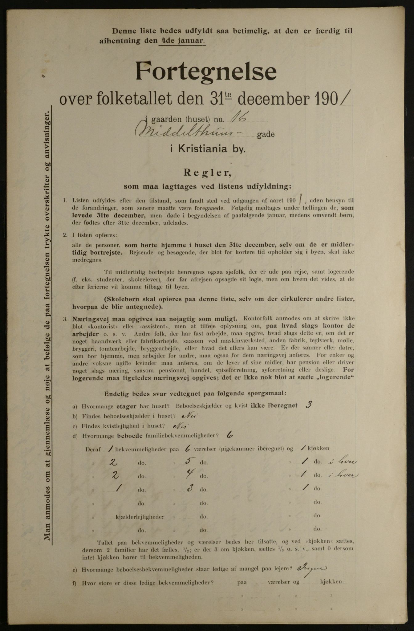 OBA, Municipal Census 1901 for Kristiania, 1901, p. 10061