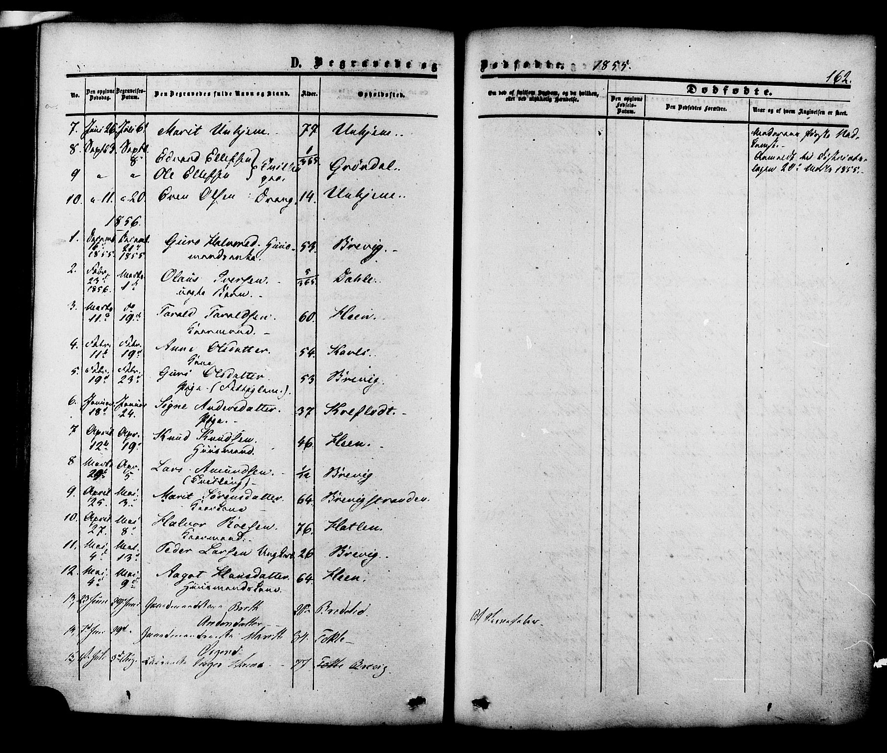 Ministerialprotokoller, klokkerbøker og fødselsregistre - Møre og Romsdal, SAT/A-1454/545/L0586: Parish register (official) no. 545A02, 1854-1877, p. 162