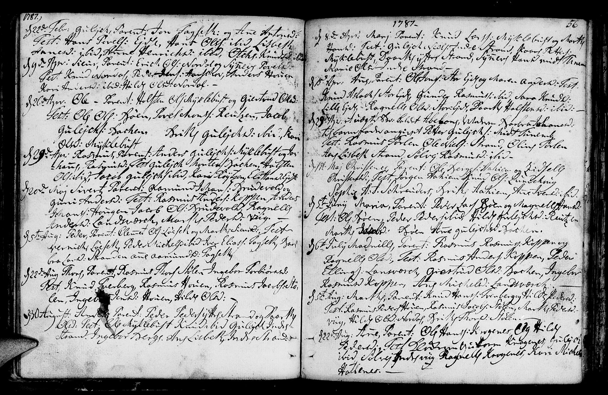 Ministerialprotokoller, klokkerbøker og fødselsregistre - Møre og Romsdal, AV/SAT-A-1454/501/L0002: Parish register (official) no. 501A02, 1760-1816, p. 56