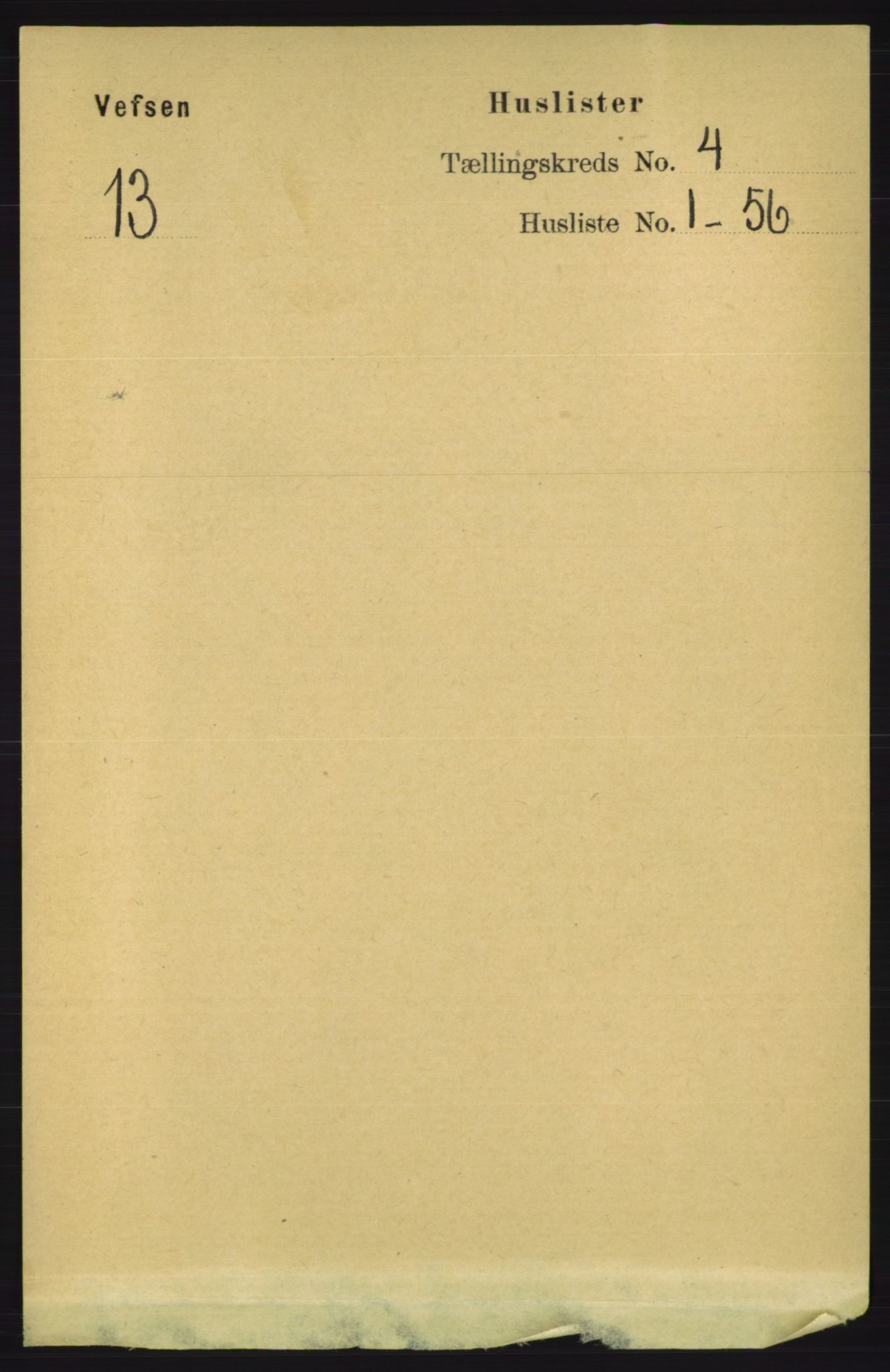 RA, 1891 census for 1824 Vefsn, 1891, p. 1562