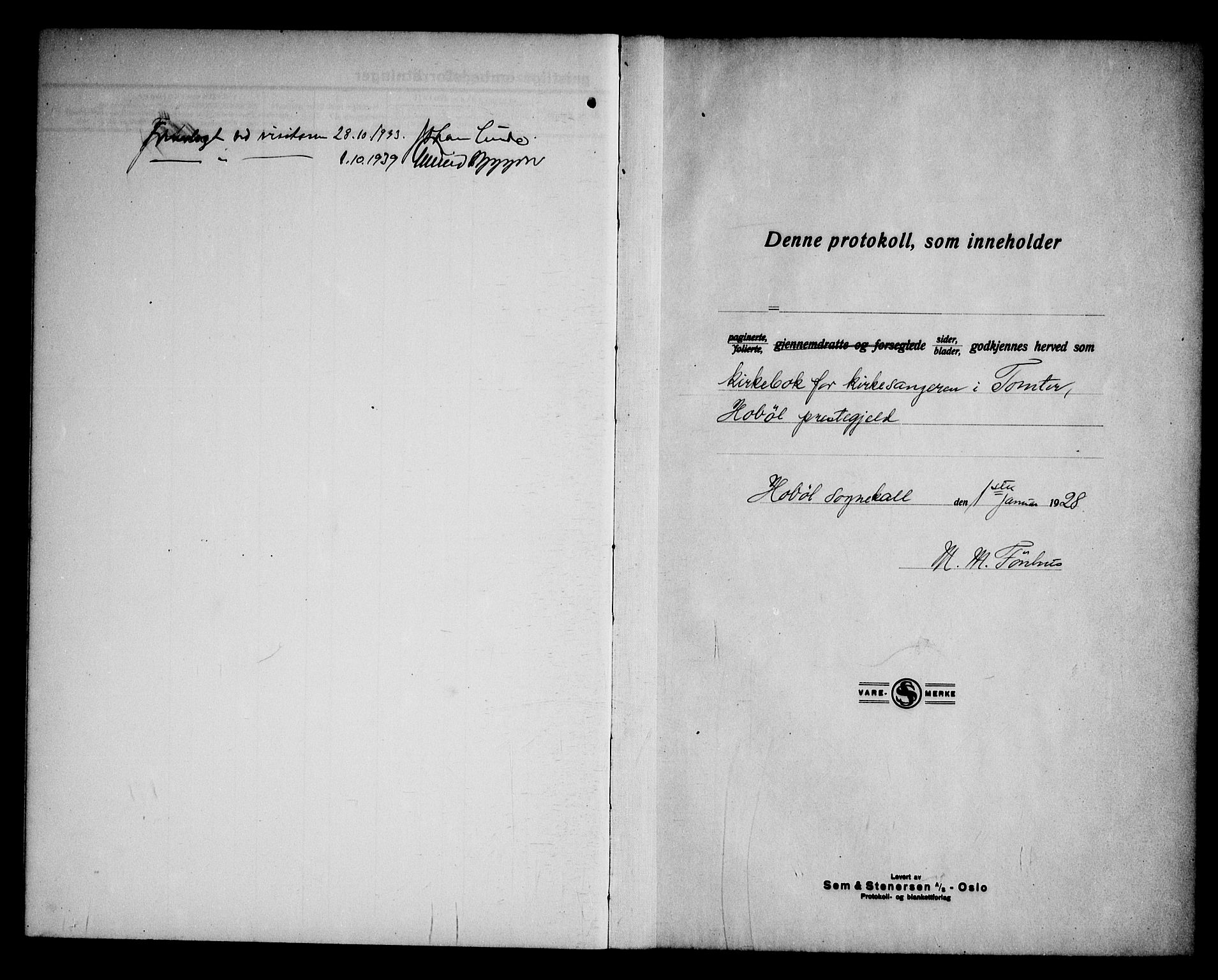 Hobøl prestekontor Kirkebøker, SAO/A-2002/G/Ga/L0002: Parish register (copy) no. I 2, 1928-1945