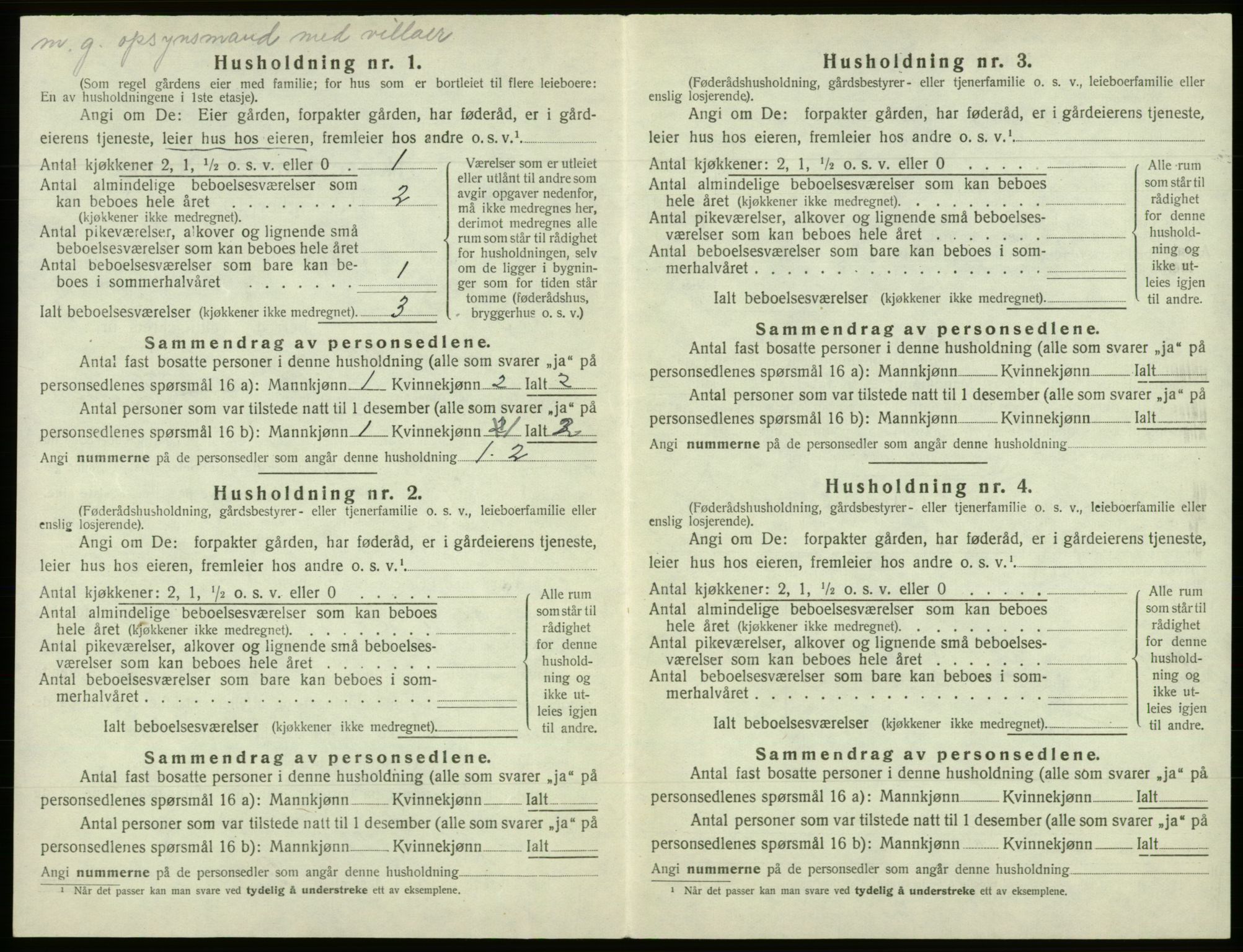 SAB, 1920 census for Os, 1920, p. 416