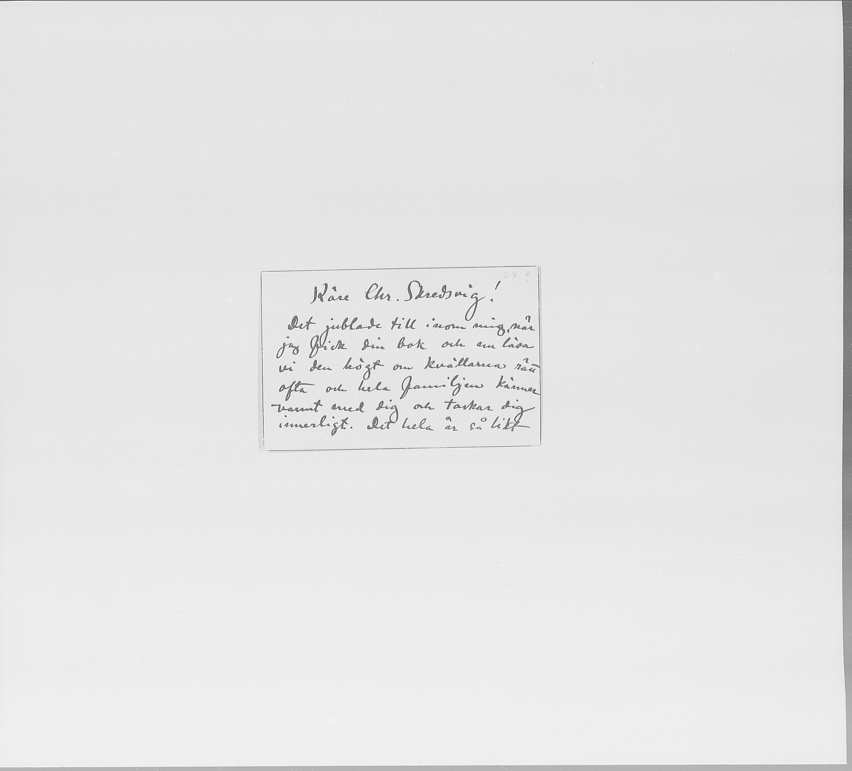 Skredsvig, Christian, AV/RA-PA-0353/E/L0001: Privatbrev fra enkeltpersoner, 1888-1961, p. 12