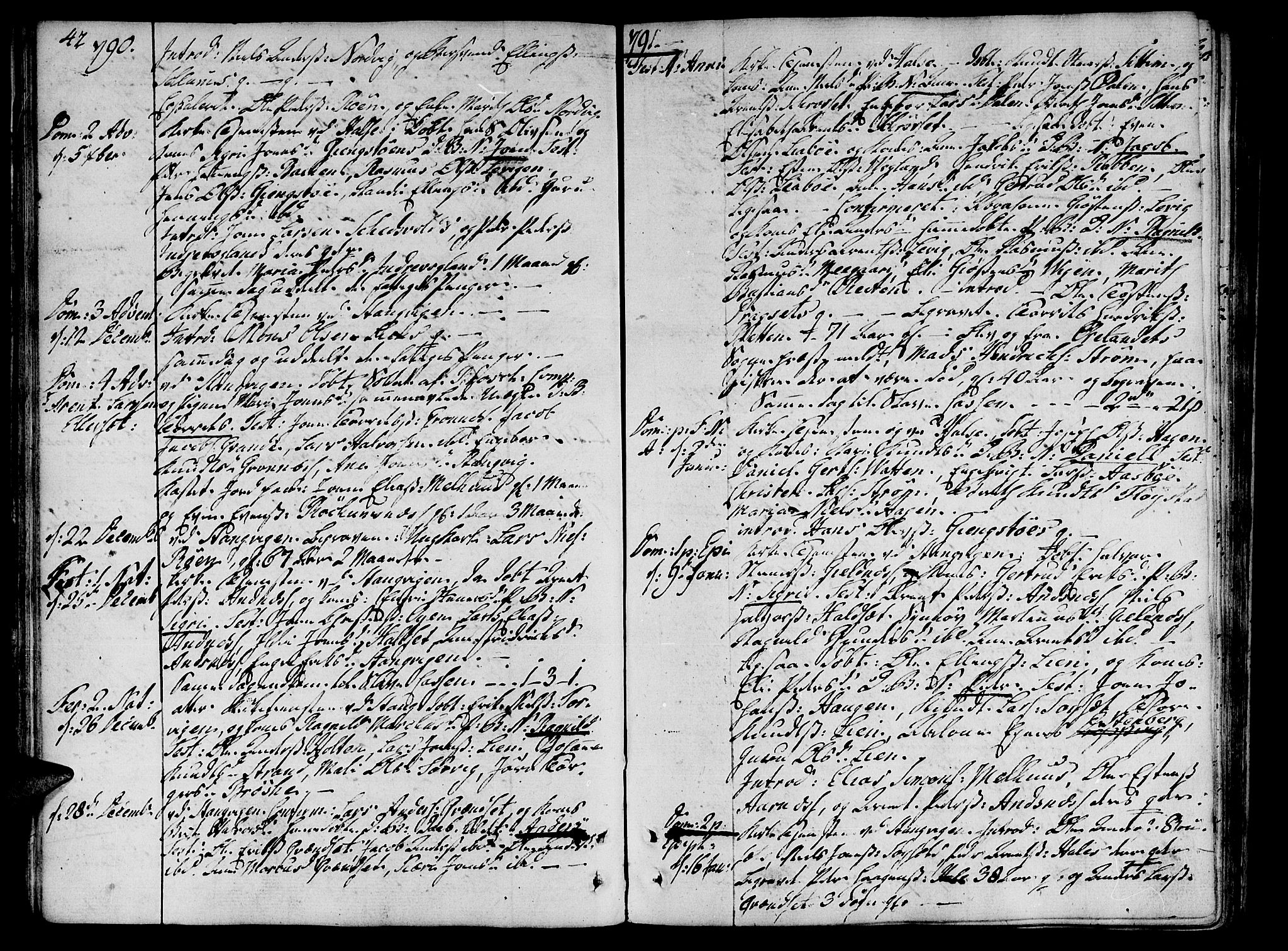 Ministerialprotokoller, klokkerbøker og fødselsregistre - Møre og Romsdal, SAT/A-1454/592/L1022: Parish register (official) no. 592A01, 1784-1819, p. 42