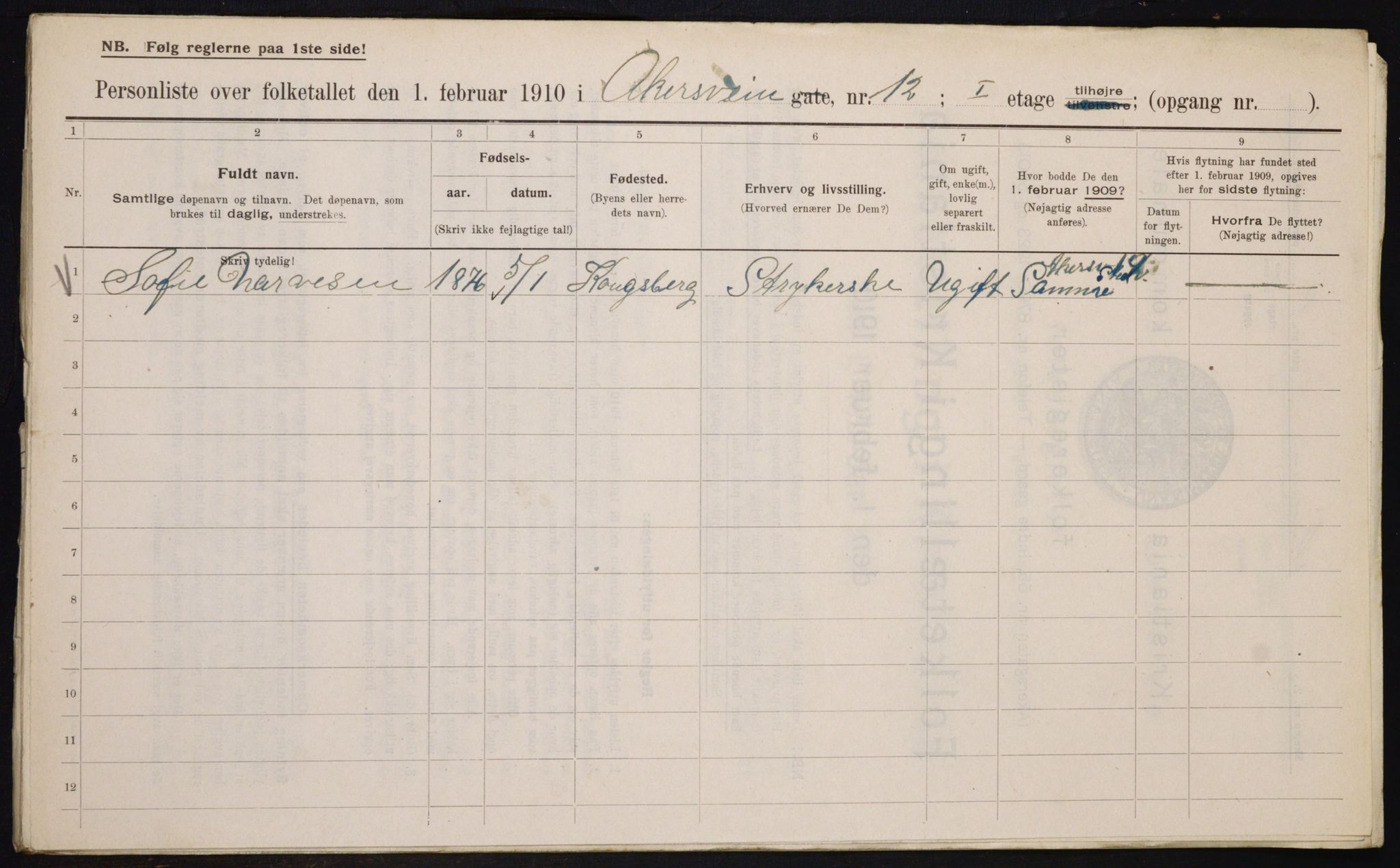 OBA, Municipal Census 1910 for Kristiania, 1910, p. 772