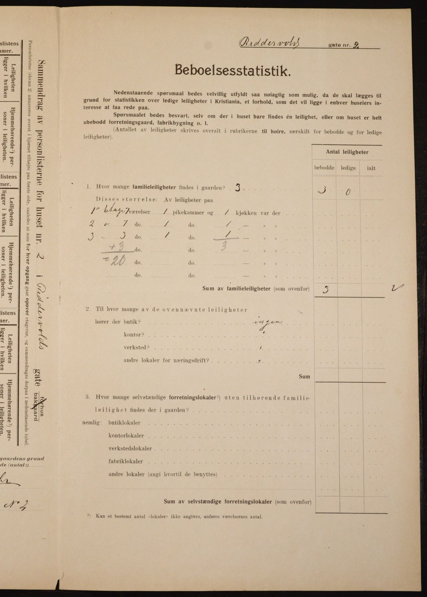 OBA, Municipal Census 1910 for Kristiania, 1910, p. 79365