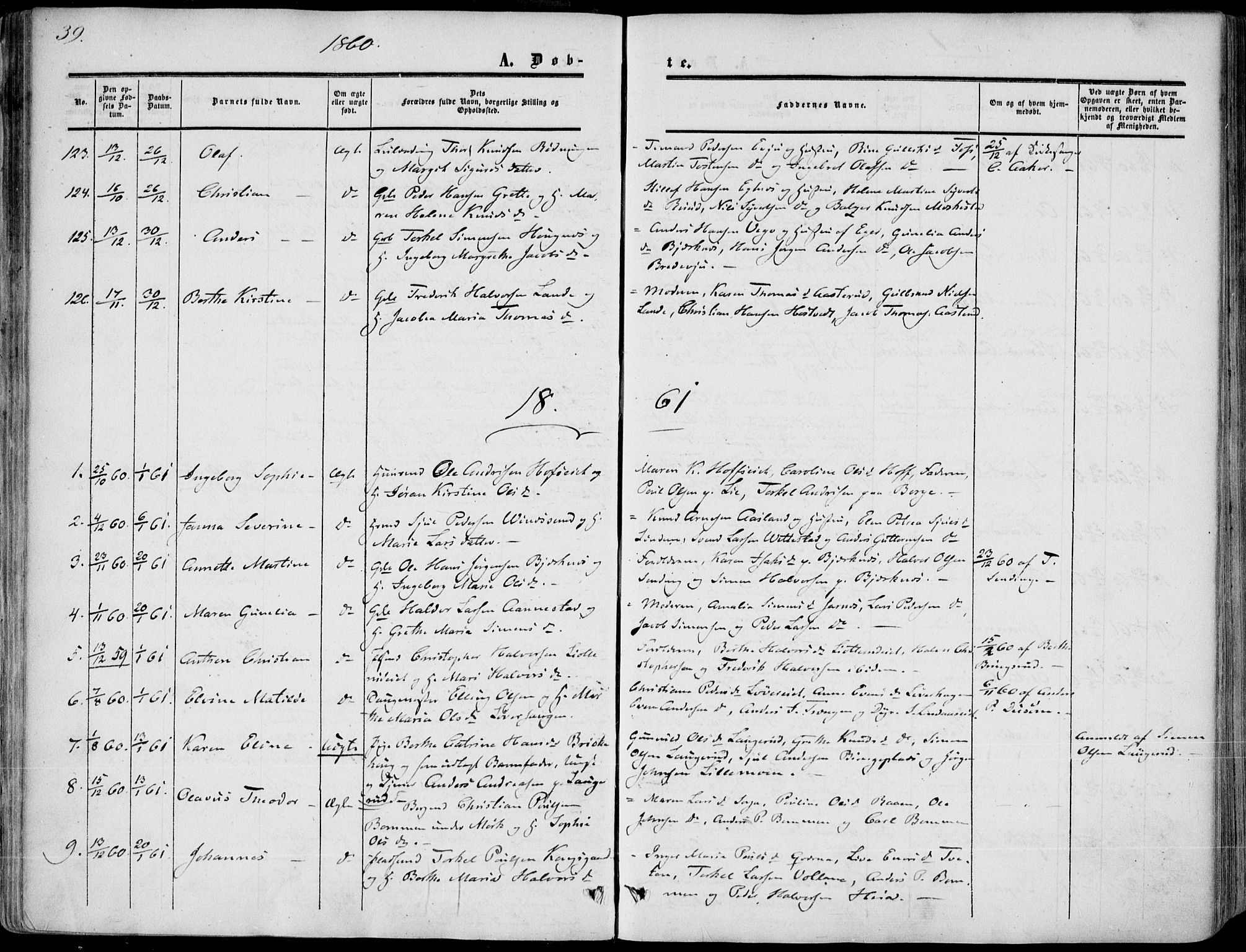 Sandsvær kirkebøker, SAKO/A-244/F/Fa/L0006: Parish register (official) no. I 6, 1857-1868, p. 39