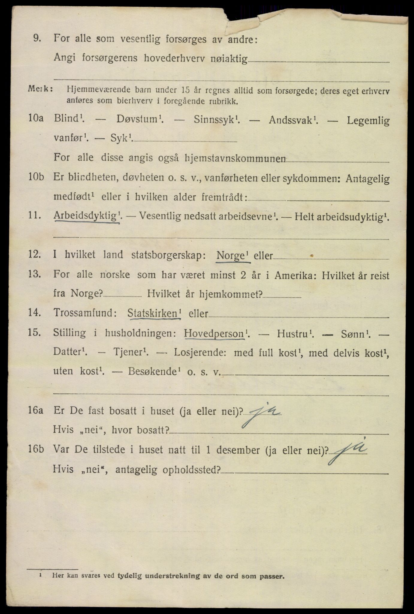 SAK, 1920 census for Randesund, 1920, p. 2277