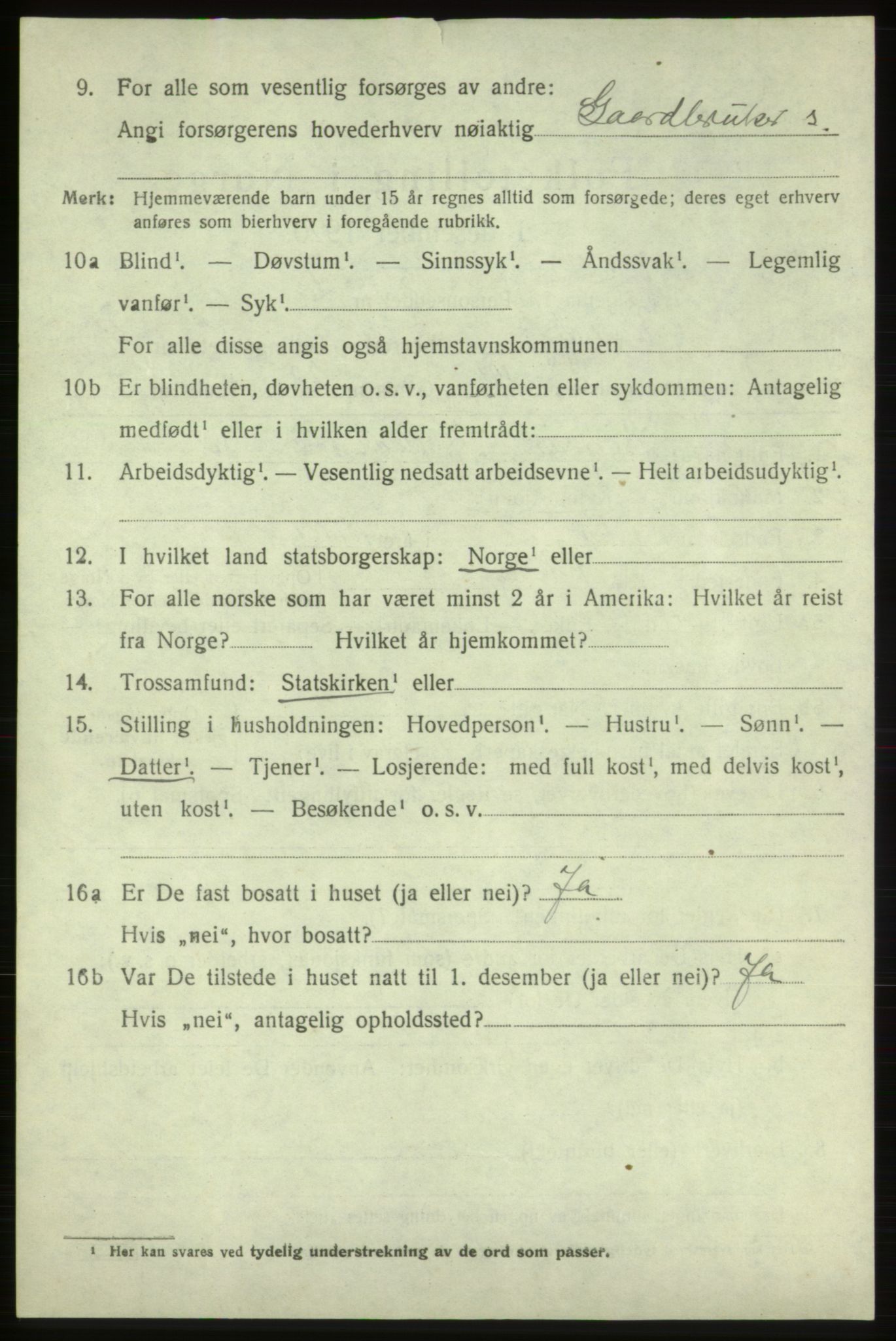 SAB, 1920 census for Vikebygd, 1920, p. 2172