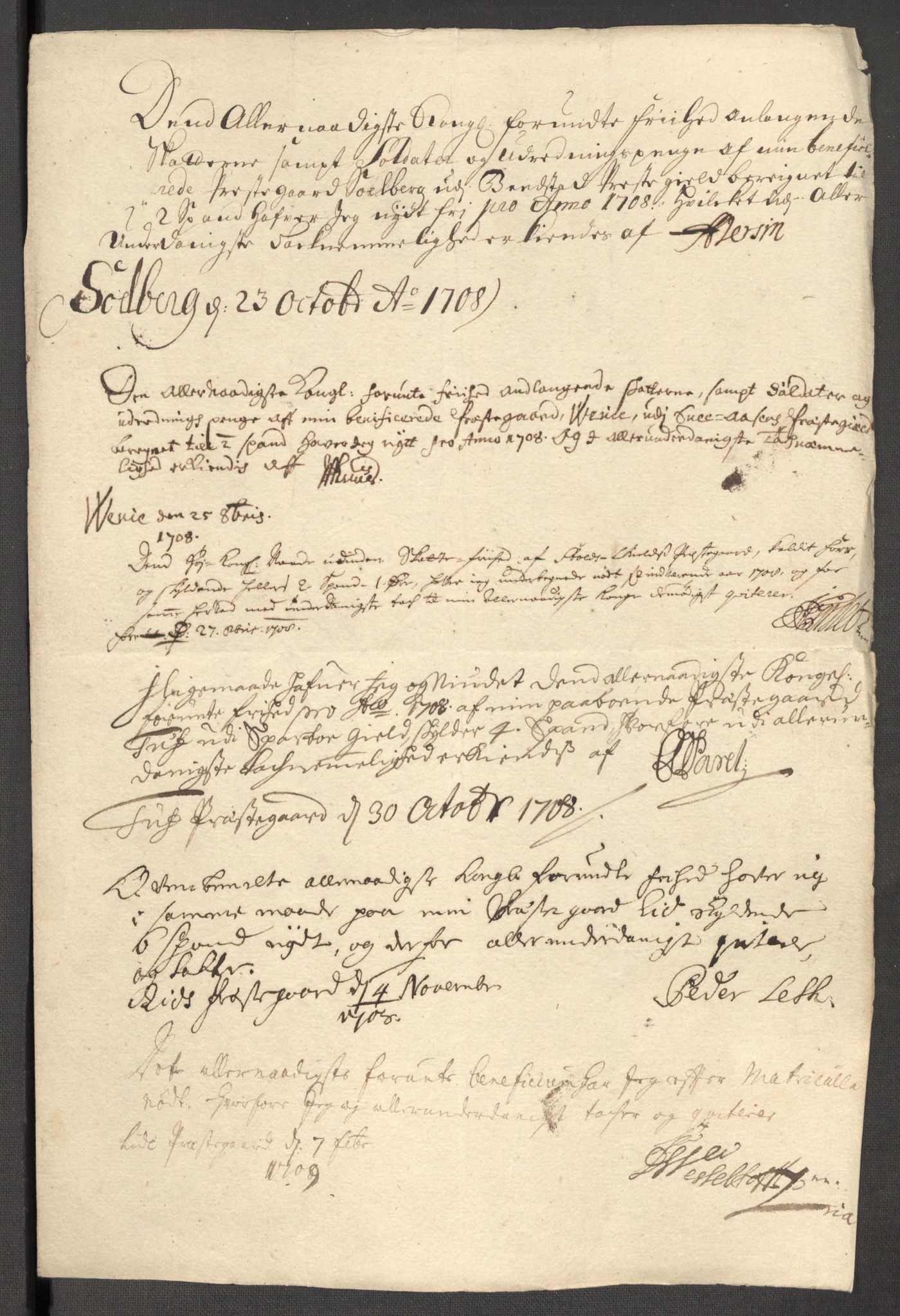 Rentekammeret inntil 1814, Reviderte regnskaper, Fogderegnskap, AV/RA-EA-4092/R63/L4316: Fogderegnskap Inderøy, 1708, p. 203