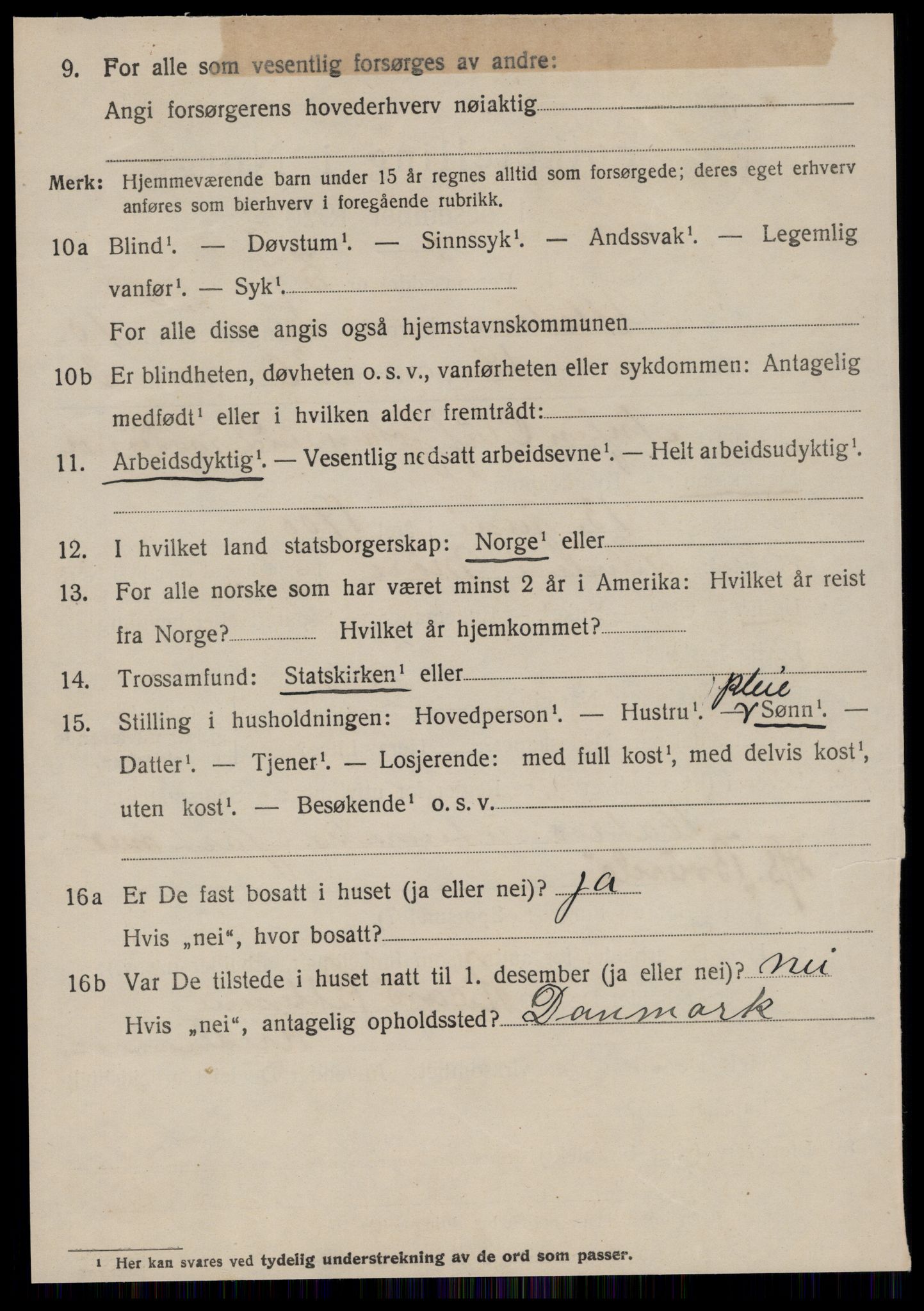 SAT, 1920 census for Ulstein, 1920, p. 5591