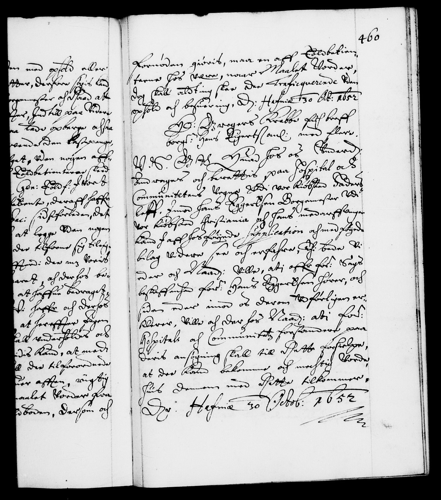 Danske Kanselli 1572-1799, RA/EA-3023/F/Fc/Fca/Fcab/L0008: Norske tegnelser (mikrofilm), 1648-1652, p. 460a
