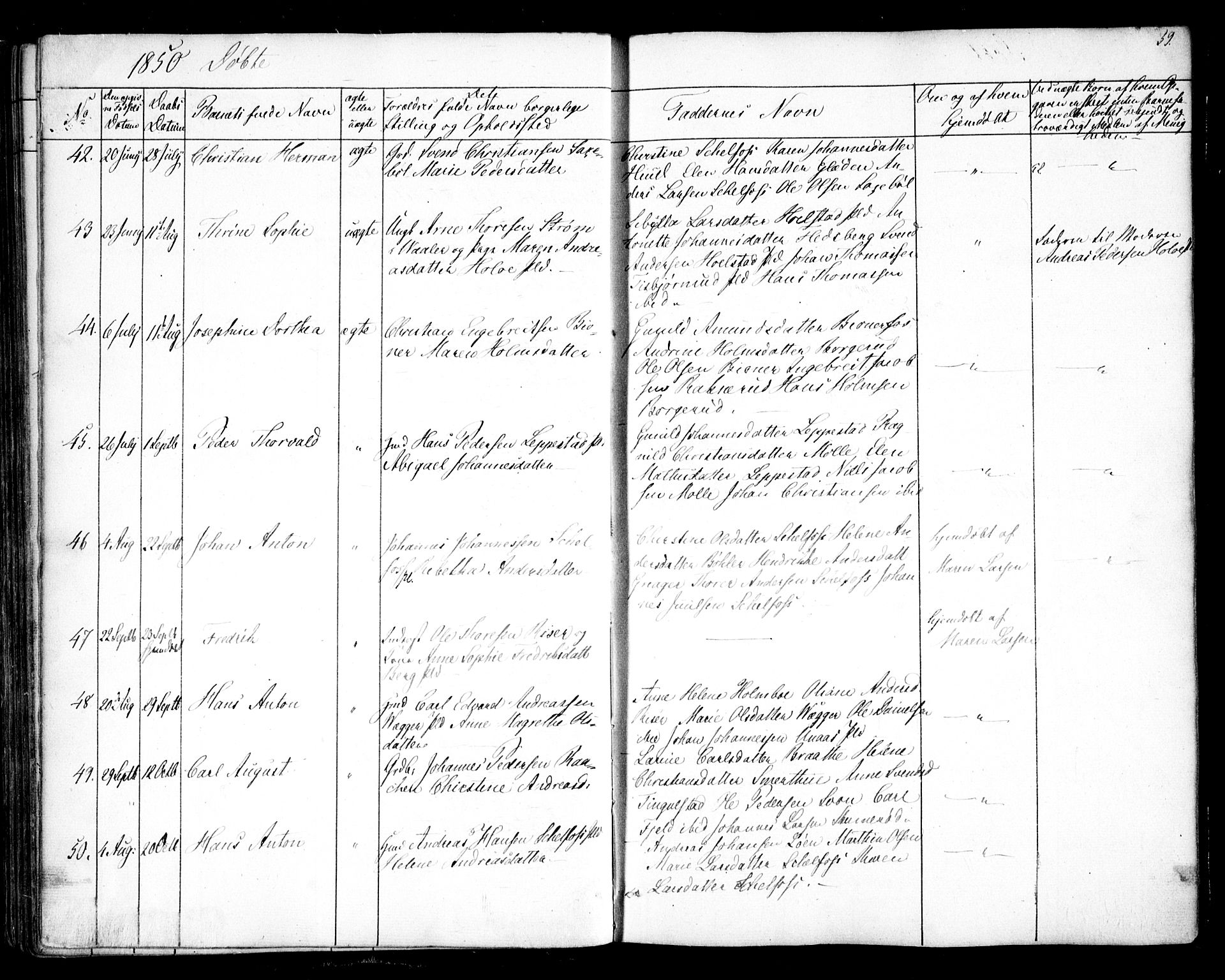 Hobøl prestekontor Kirkebøker, SAO/A-2002/F/Fa/L0003: Parish register (official) no. I 3, 1842-1864, p. 59