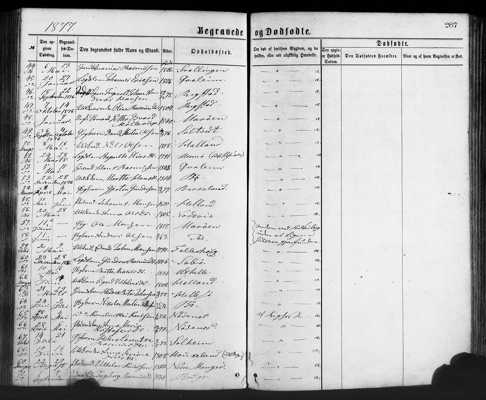 Manger sokneprestembete, SAB/A-76801/H/Haa: Parish register (official) no. A 8, 1871-1880, p. 267