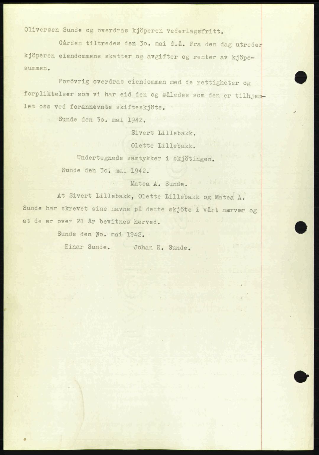 Romsdal sorenskriveri, AV/SAT-A-4149/1/2/2C: Mortgage book no. A12, 1942-1942, Diary no: : 1381/1942