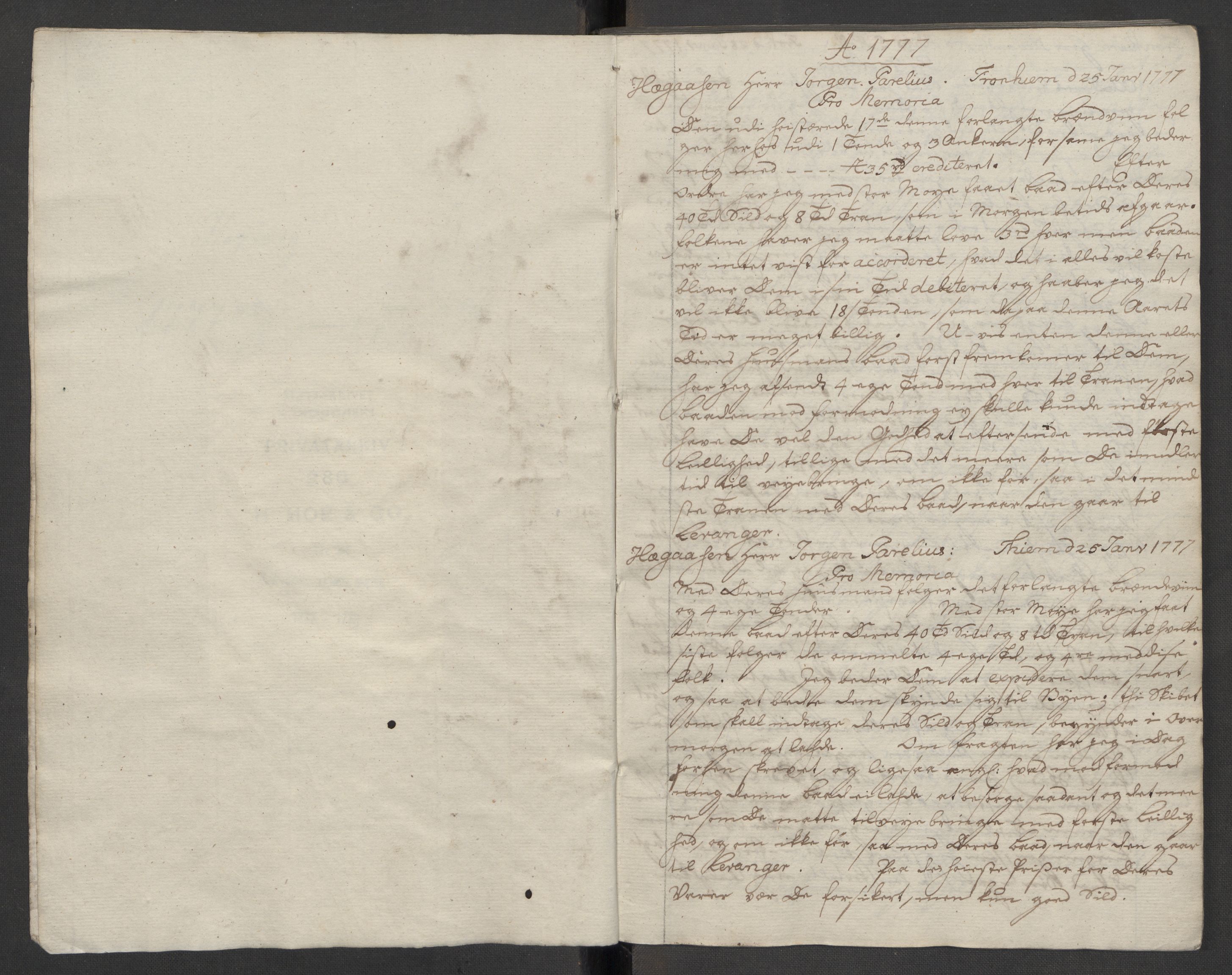 Hoë, Herman & Co, SAT/PA-0280/11/L0024: Kopibok, innenlandsk, 1777-1778