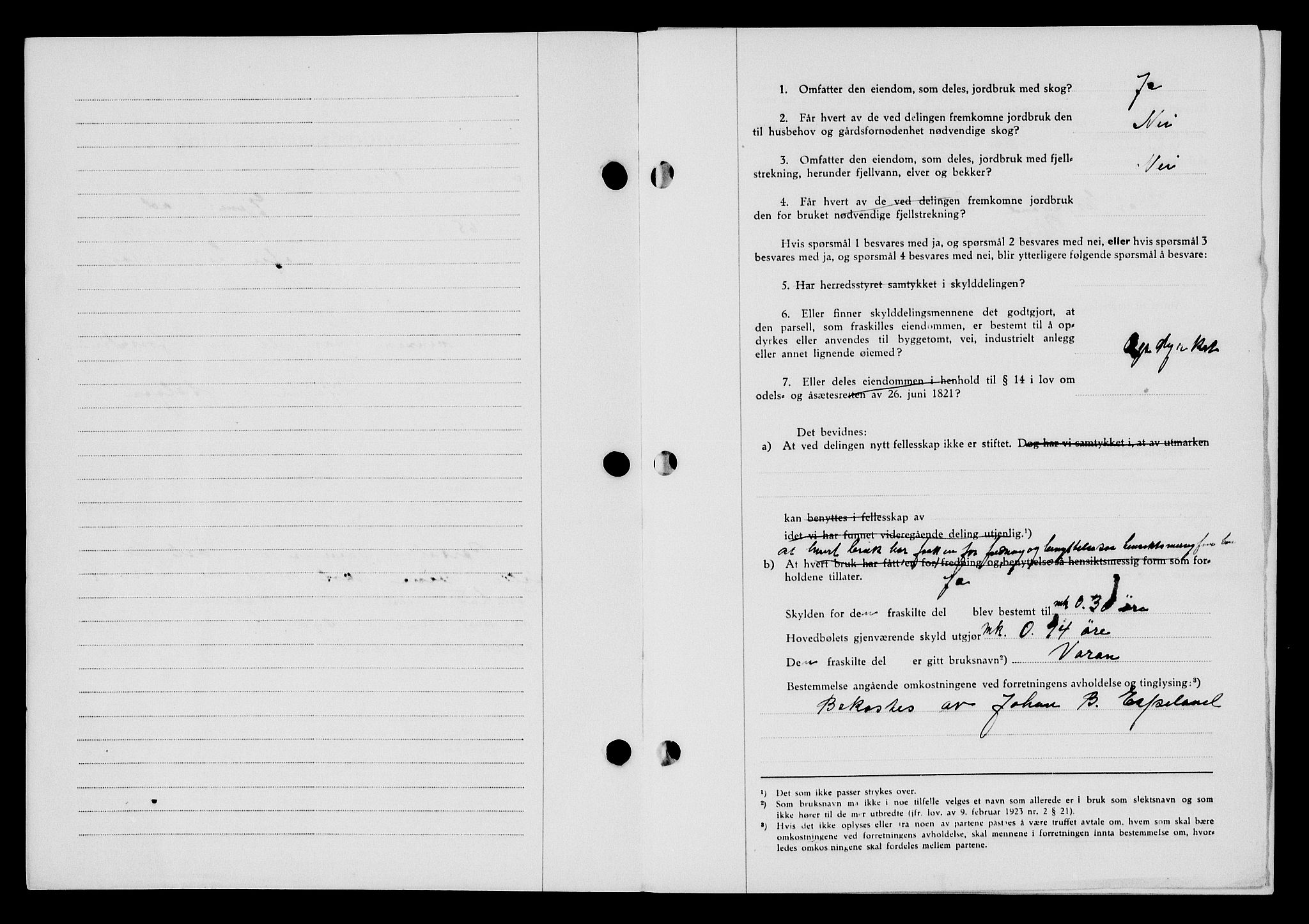 Flekkefjord sorenskriveri, SAK/1221-0001/G/Gb/Gba/L0058: Mortgage book no. A-6, 1942-1944, Diary no: : 7/1943