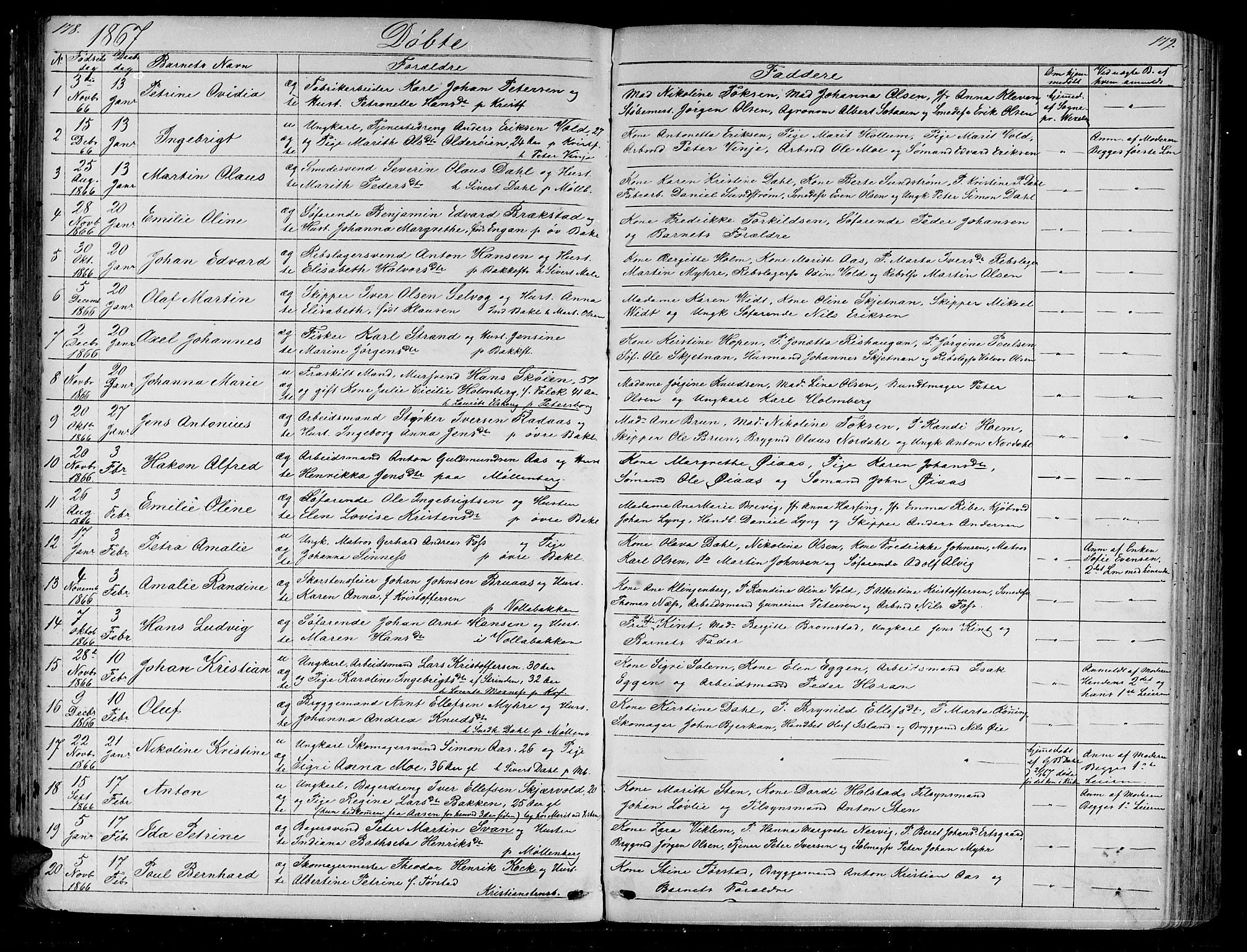 Ministerialprotokoller, klokkerbøker og fødselsregistre - Sør-Trøndelag, SAT/A-1456/604/L0219: Parish register (copy) no. 604C02, 1851-1869, p. 178-179