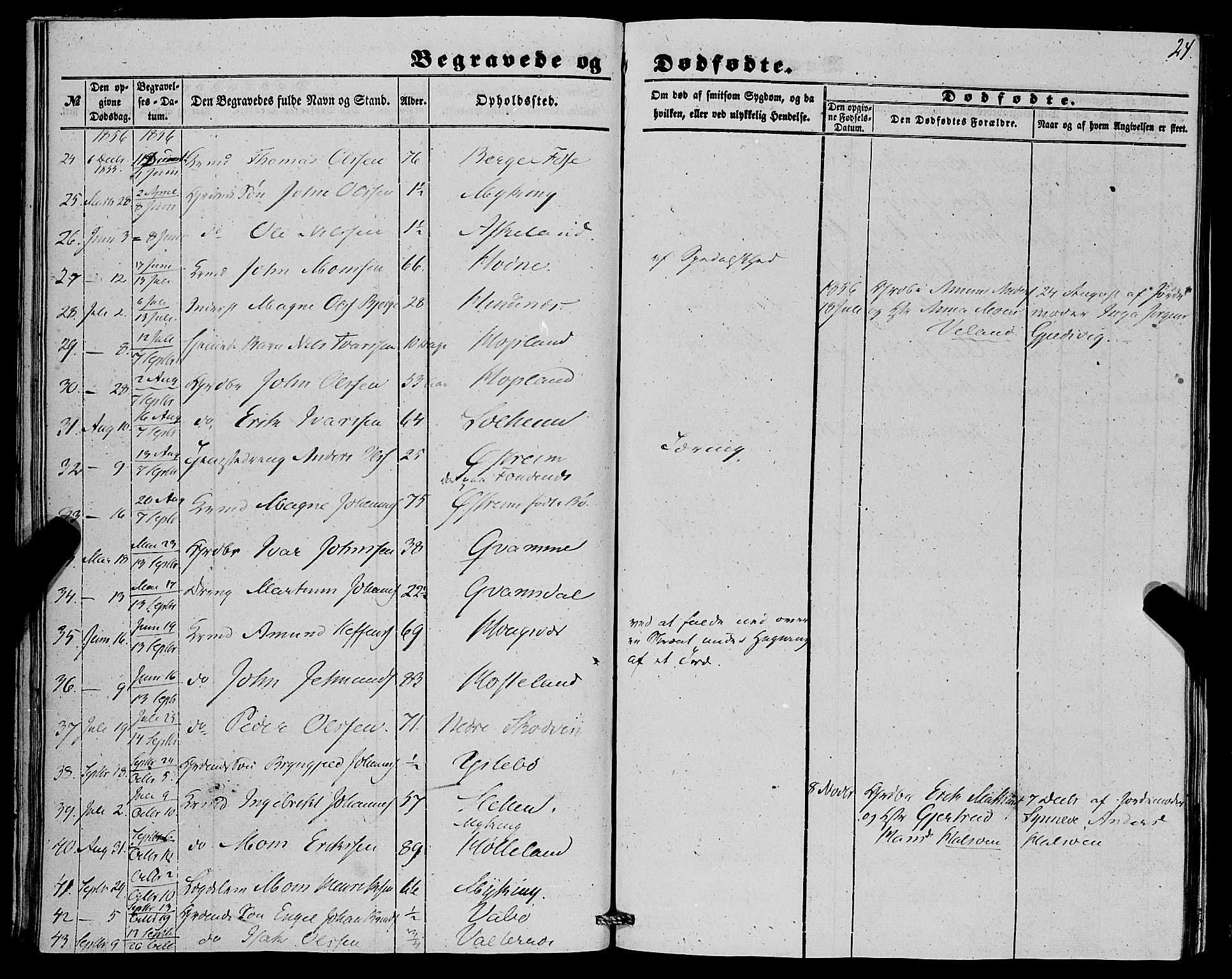 Lindås Sokneprestembete, AV/SAB-A-76701/H/Haa/Haaa/L0015: Parish register (official) no. A 15, 1848-1862, p. 24