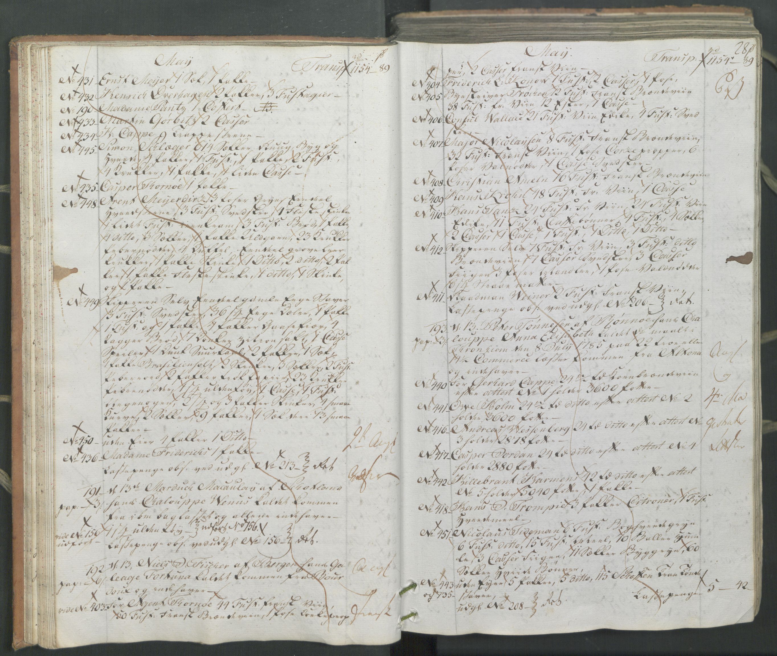 Generaltollkammeret, tollregnskaper, AV/RA-EA-5490/R26/L0222/0001: Tollregnskaper Bergen A / Inngående hovedtollbok, 1786, p. 27b-28a