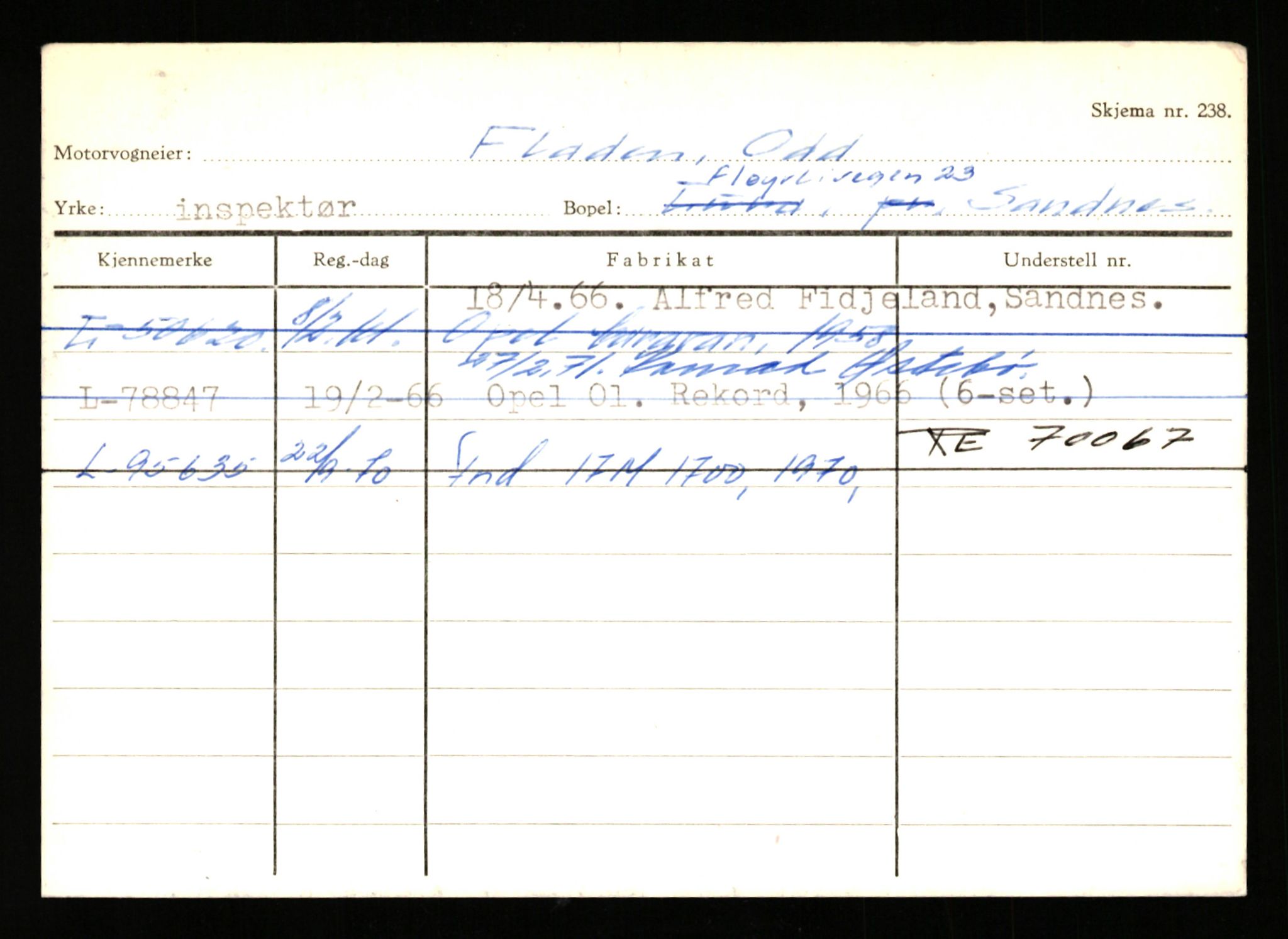 Stavanger trafikkstasjon, AV/SAST-A-101942/0/H/L0009: Fjælberg - Fuglerud, 1930-1971, p. 473