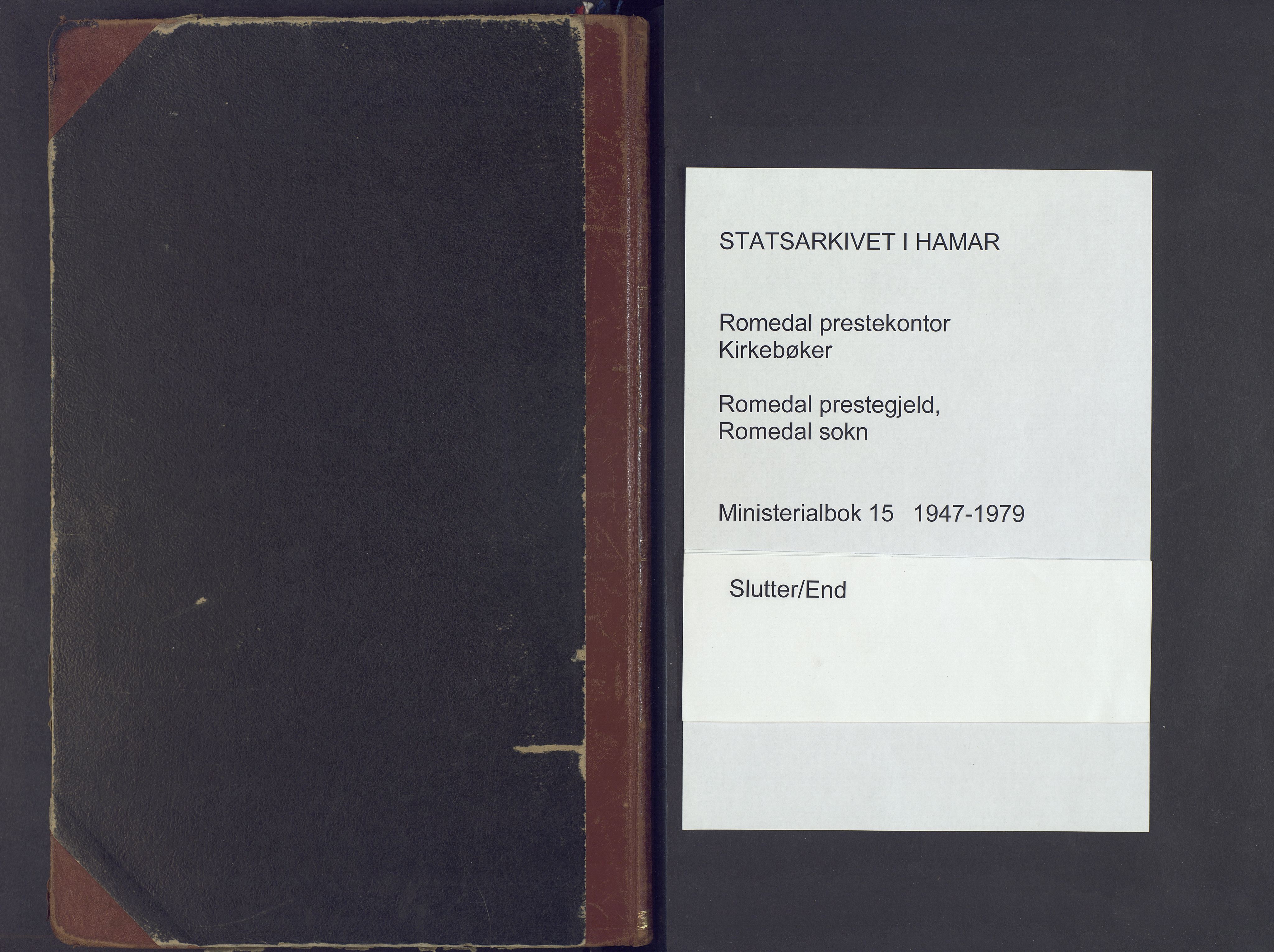 Romedal prestekontor, SAH/PREST-004/K/L0015: Parish register (official) no. 15, 1947-1979