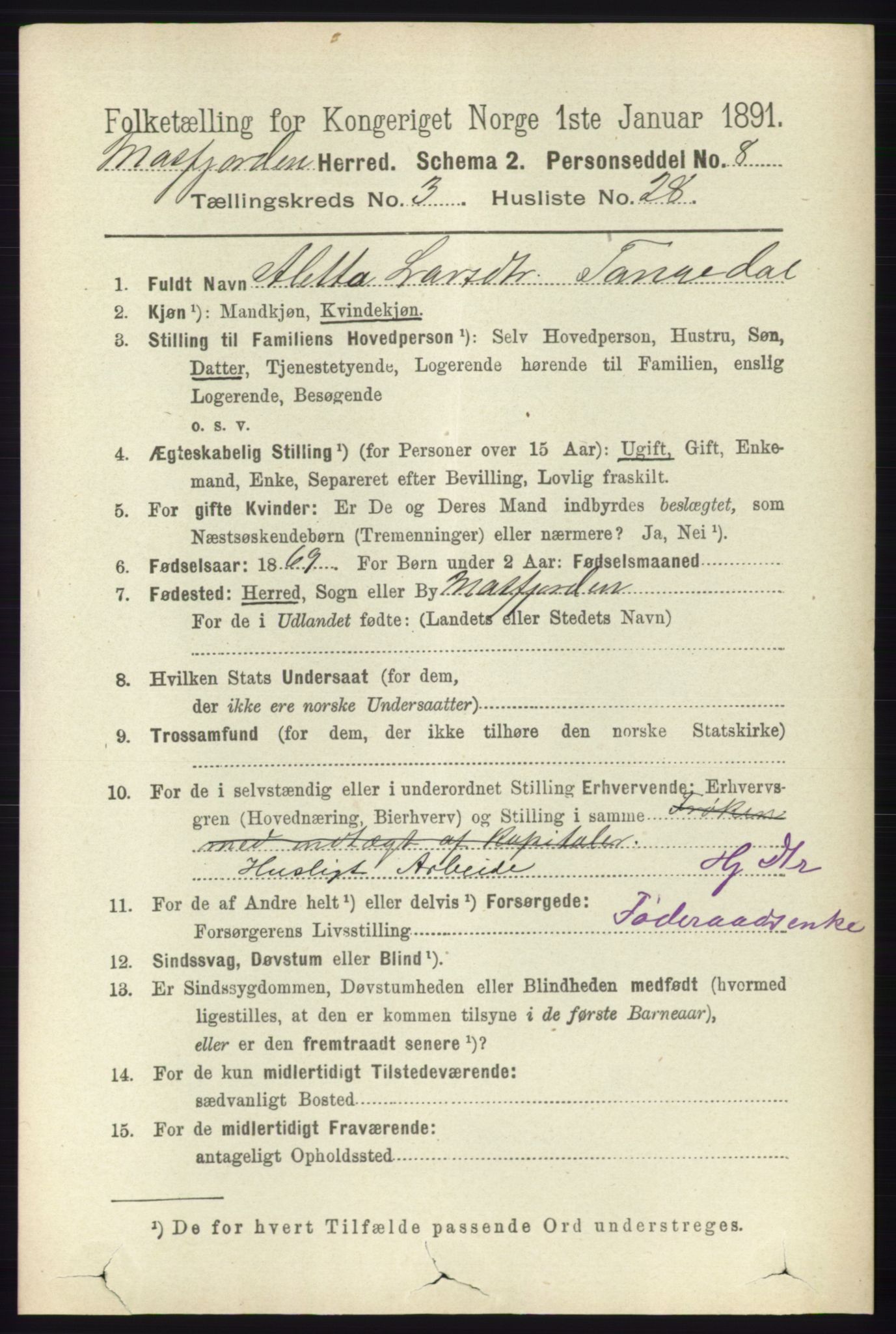 RA, 1891 census for 1266 Masfjorden, 1891, p. 717