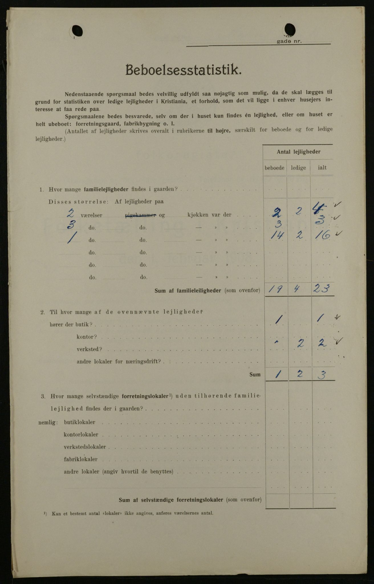 OBA, Municipal Census 1908 for Kristiania, 1908, p. 53823