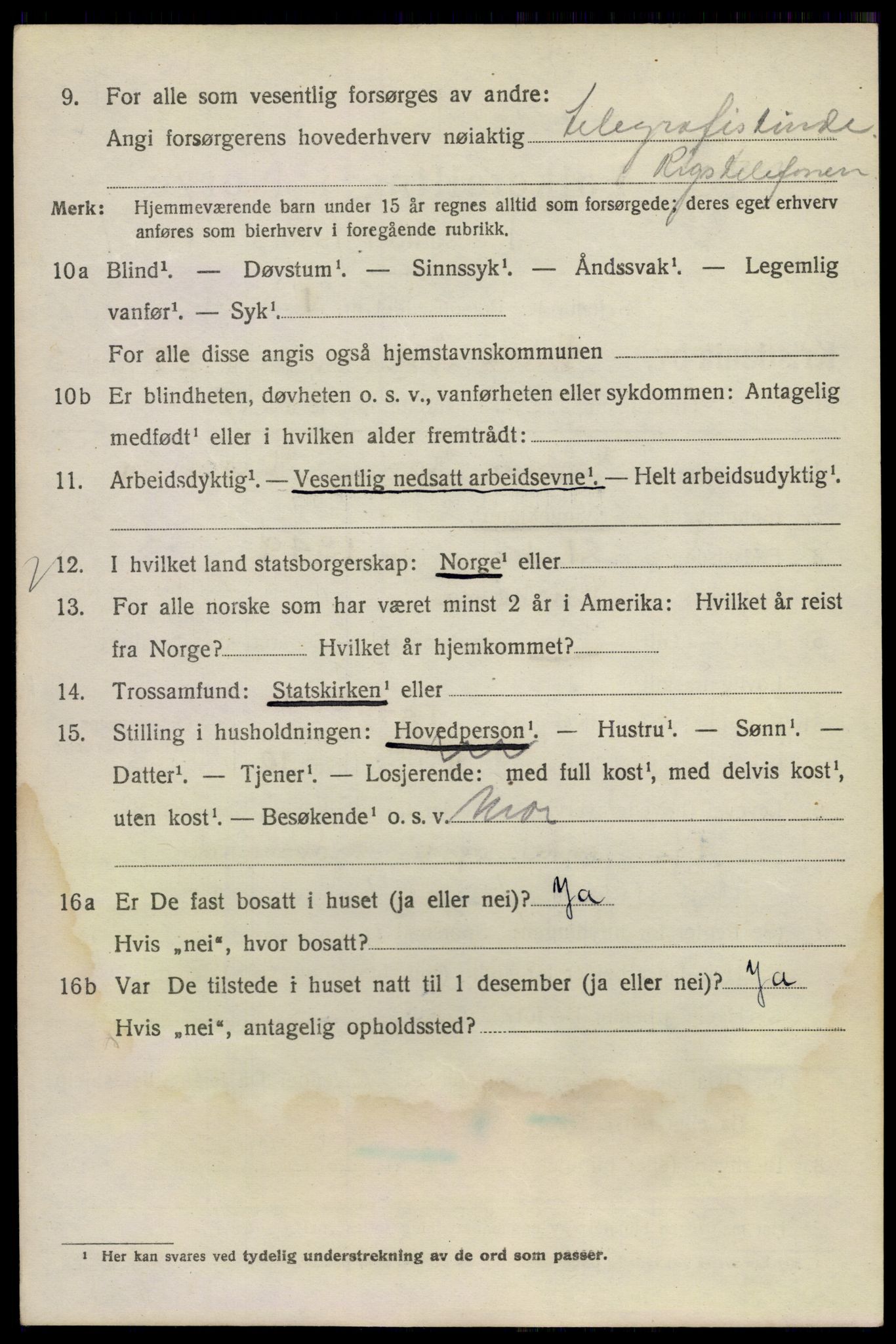 SAO, 1920 census for Kristiania, 1920, p. 620156