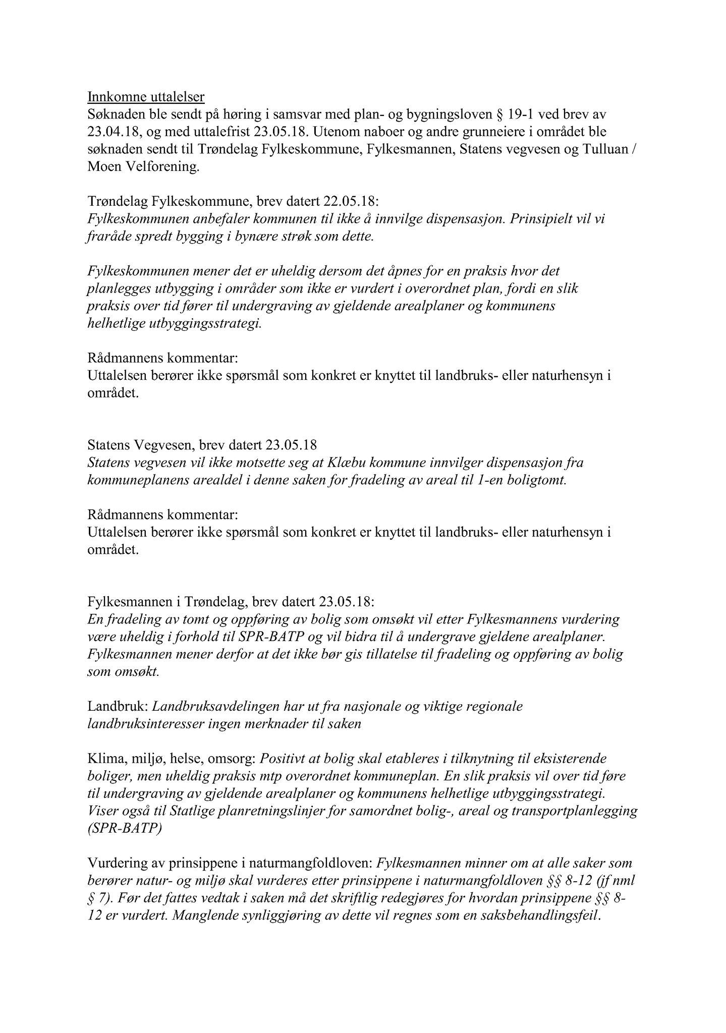 Klæbu Kommune, TRKO/KK/06-UM/L005: Utvalg for miljø - Møtedokumenter 2018, 2018, p. 362