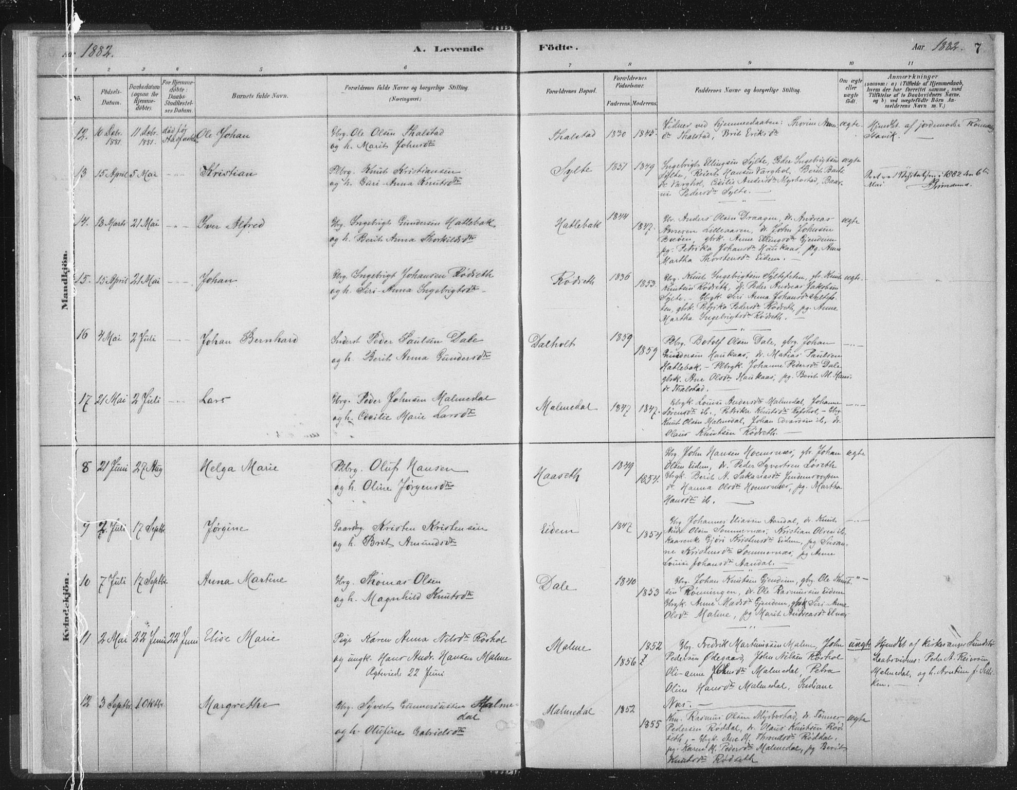 Ministerialprotokoller, klokkerbøker og fødselsregistre - Møre og Romsdal, AV/SAT-A-1454/564/L0740: Parish register (official) no. 564A01, 1880-1899, p. 7