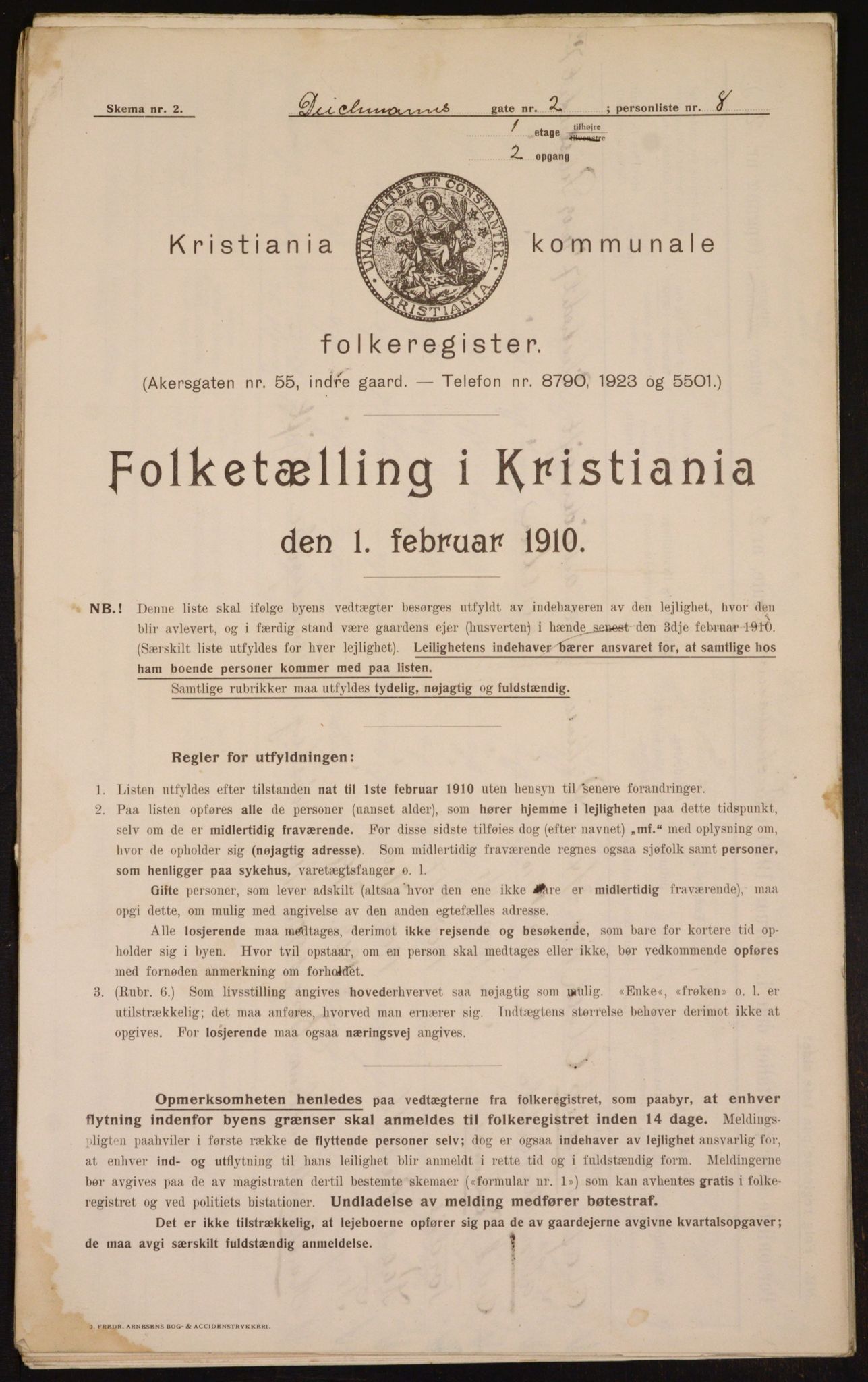 OBA, Municipal Census 1910 for Kristiania, 1910, p. 14775