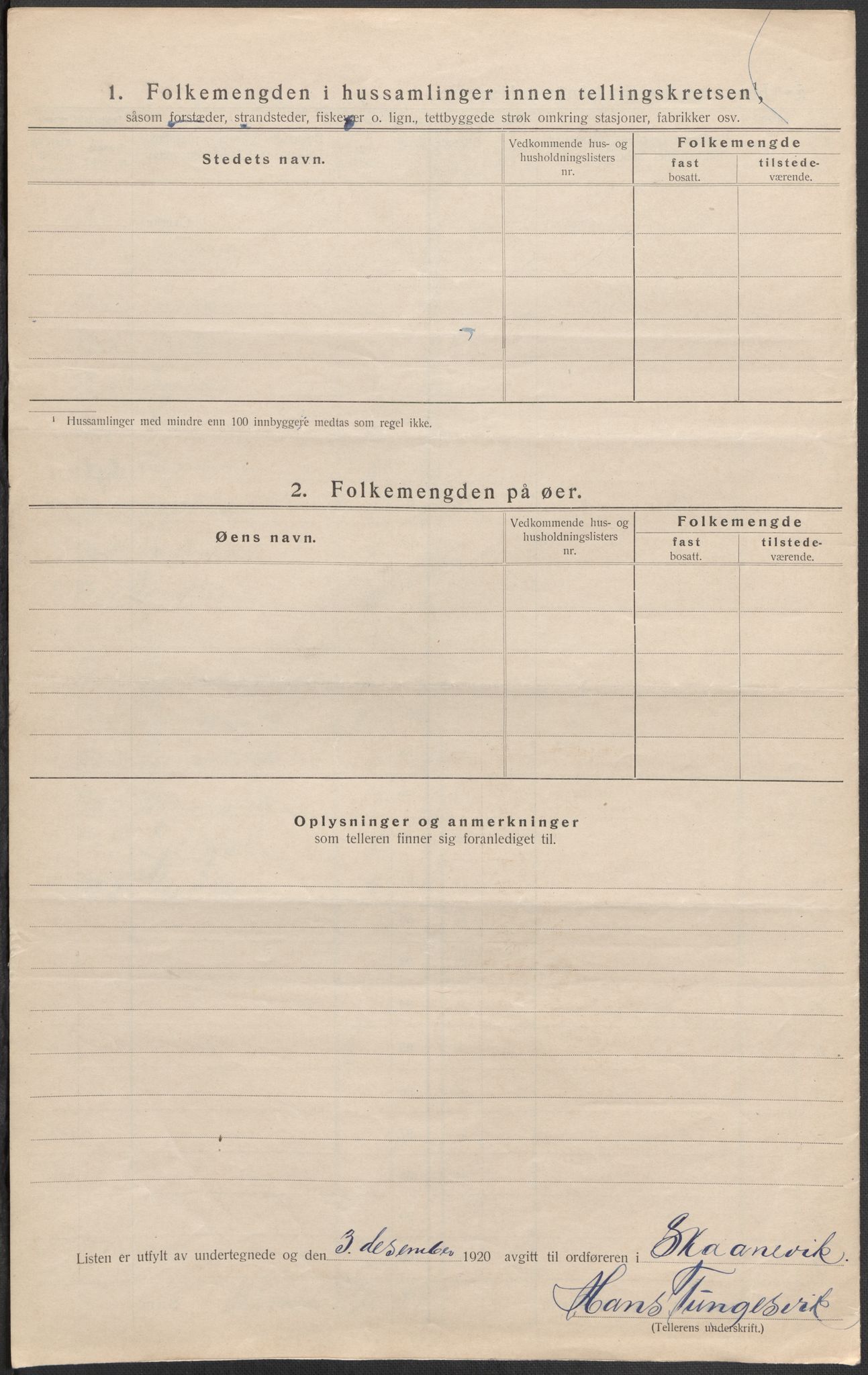 SAB, 1920 census for Skånevik, 1920, p. 24