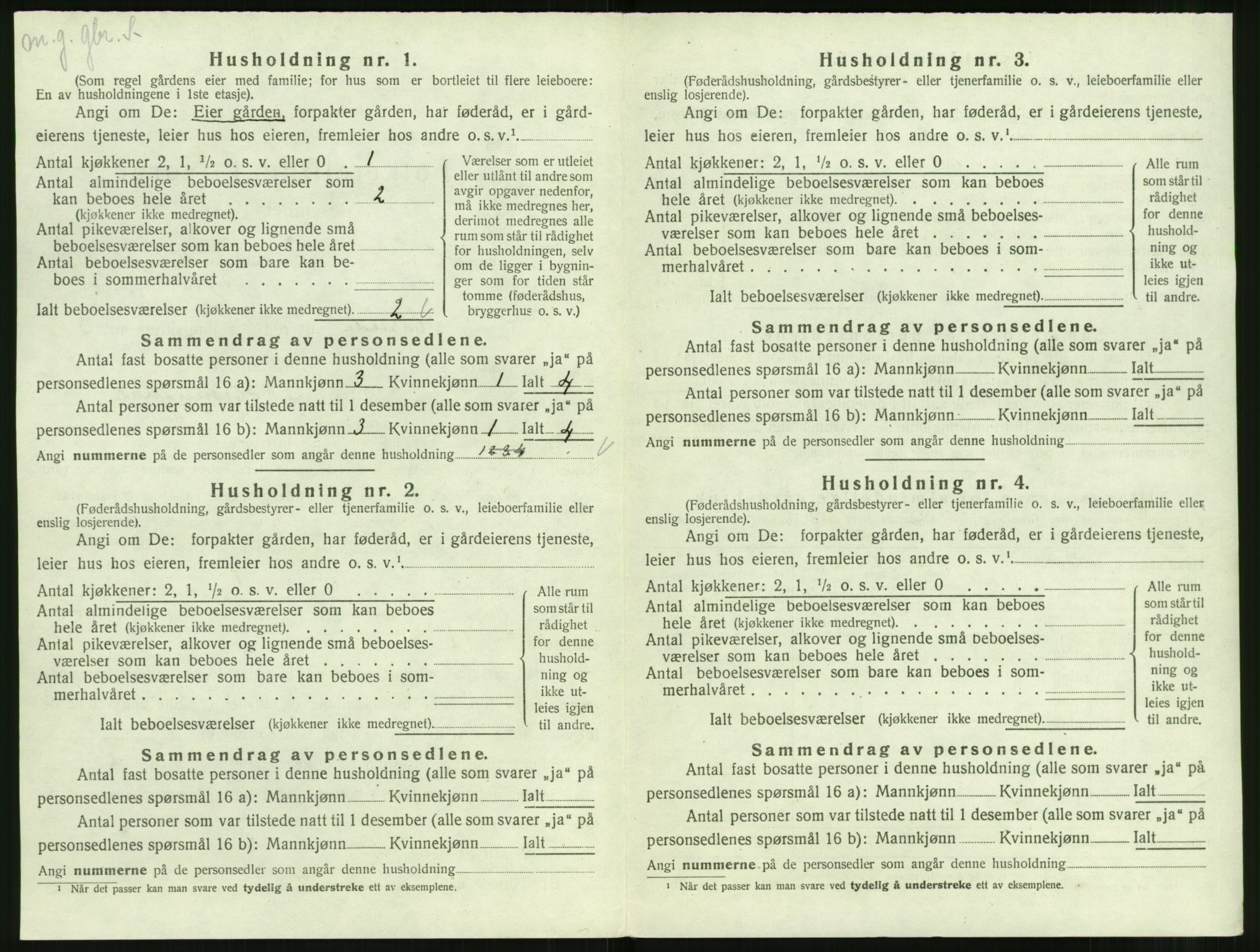 SAT, 1920 census for Hareid, 1920, p. 162