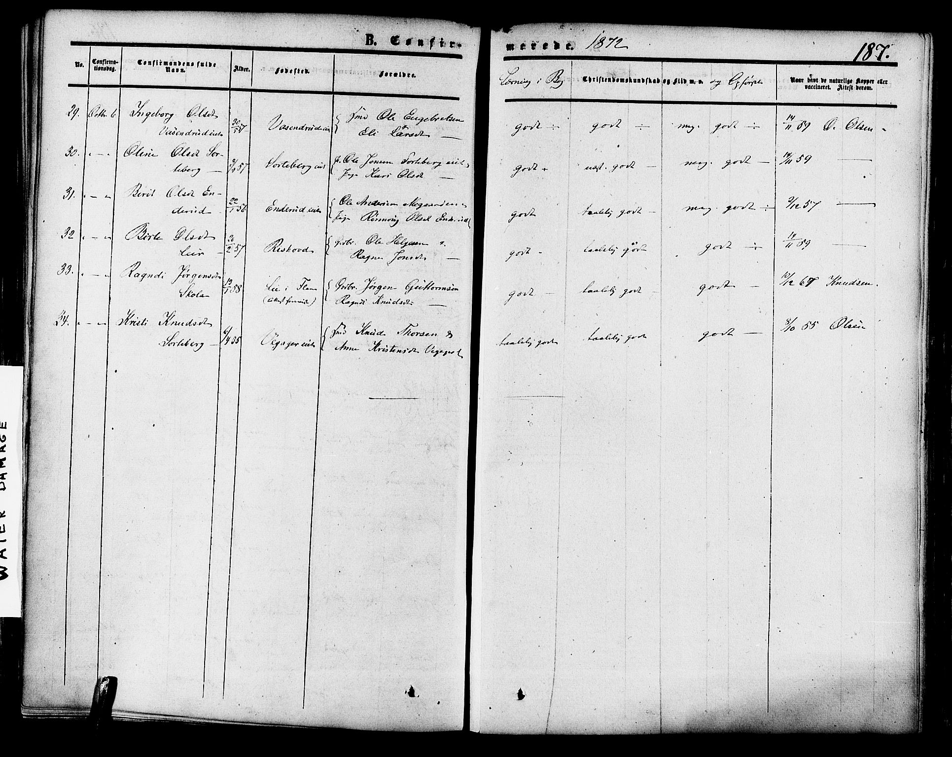 Krødsherad kirkebøker, AV/SAKO-A-19/F/Fa/L0003: Parish register (official) no. 3, 1851-1872, p. 187