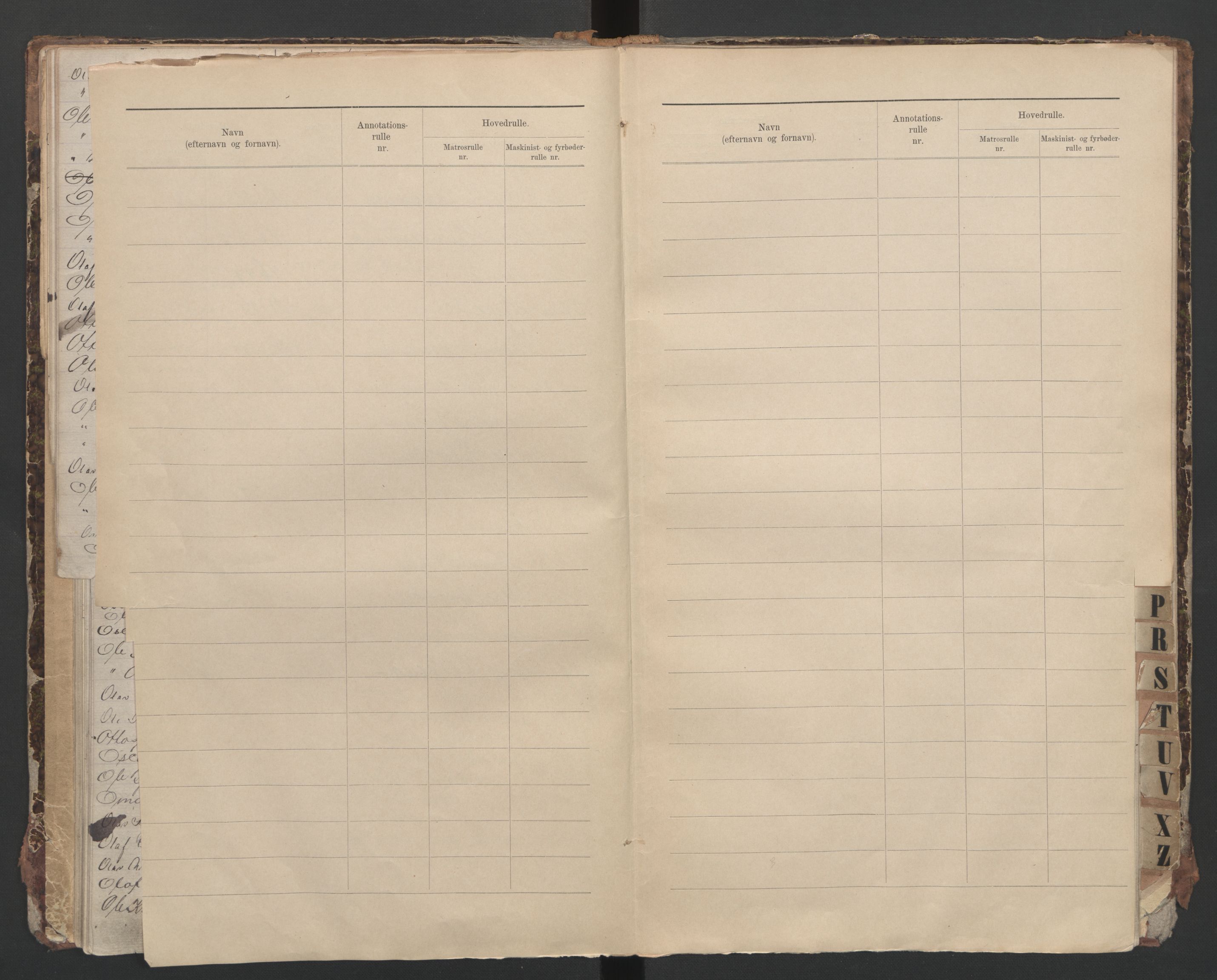 Tvedestrand mønstringskrets, SAK/2031-0011/F/Fb/L0010: Register til hovedrulle A nr 1-4820, R-11, 1868-1928, p. 39