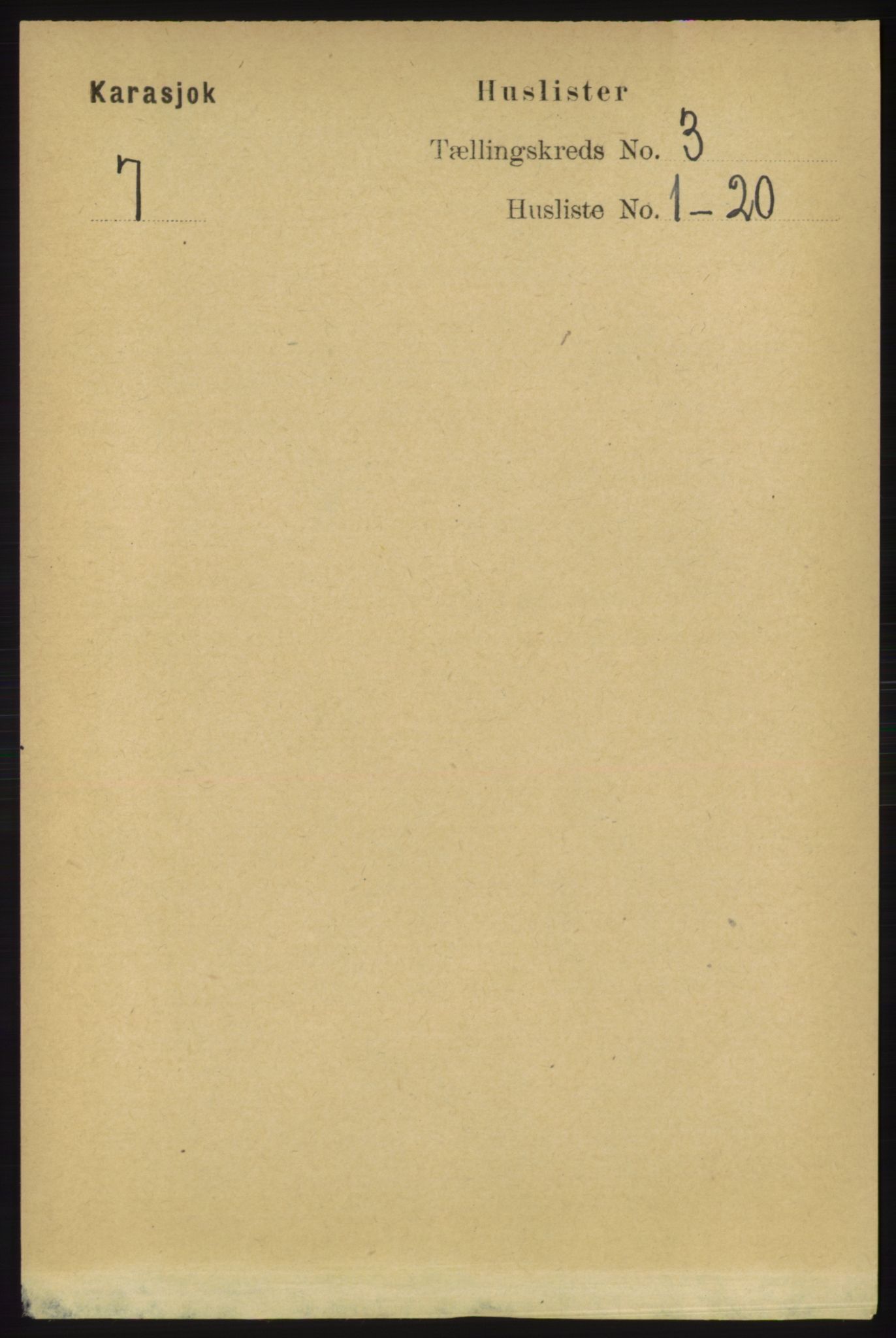RA, 1891 census for 2021 Karasjok, 1891, p. 531