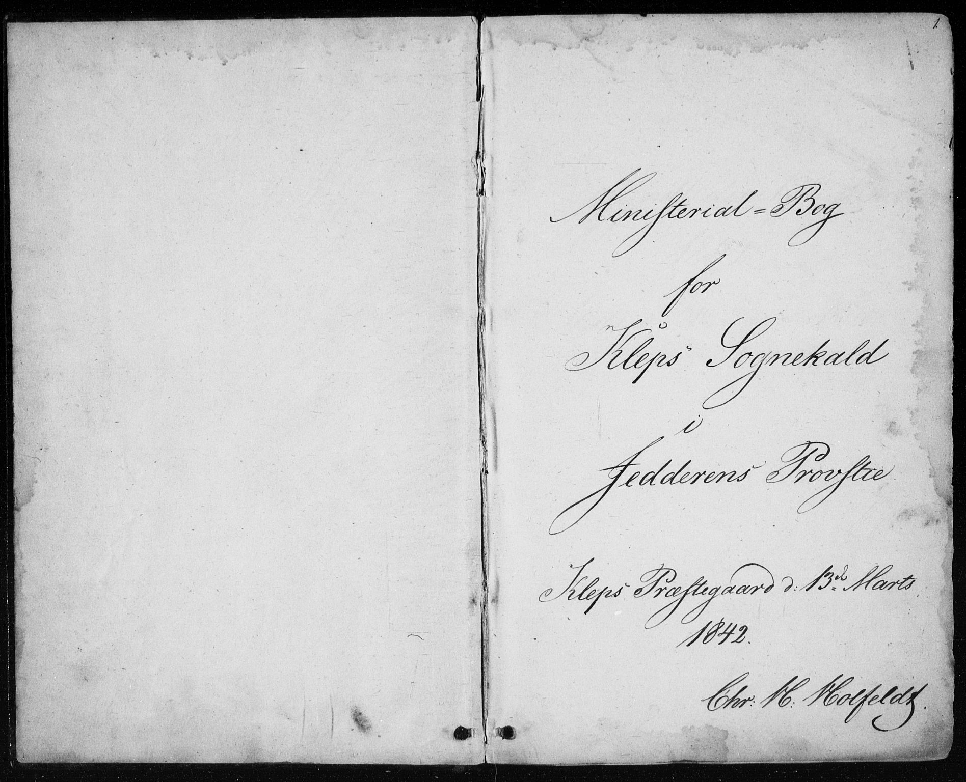 Klepp sokneprestkontor, SAST/A-101803/001/3/30BA/L0004: Parish register (official) no. A 4, 1842-1852, p. 1