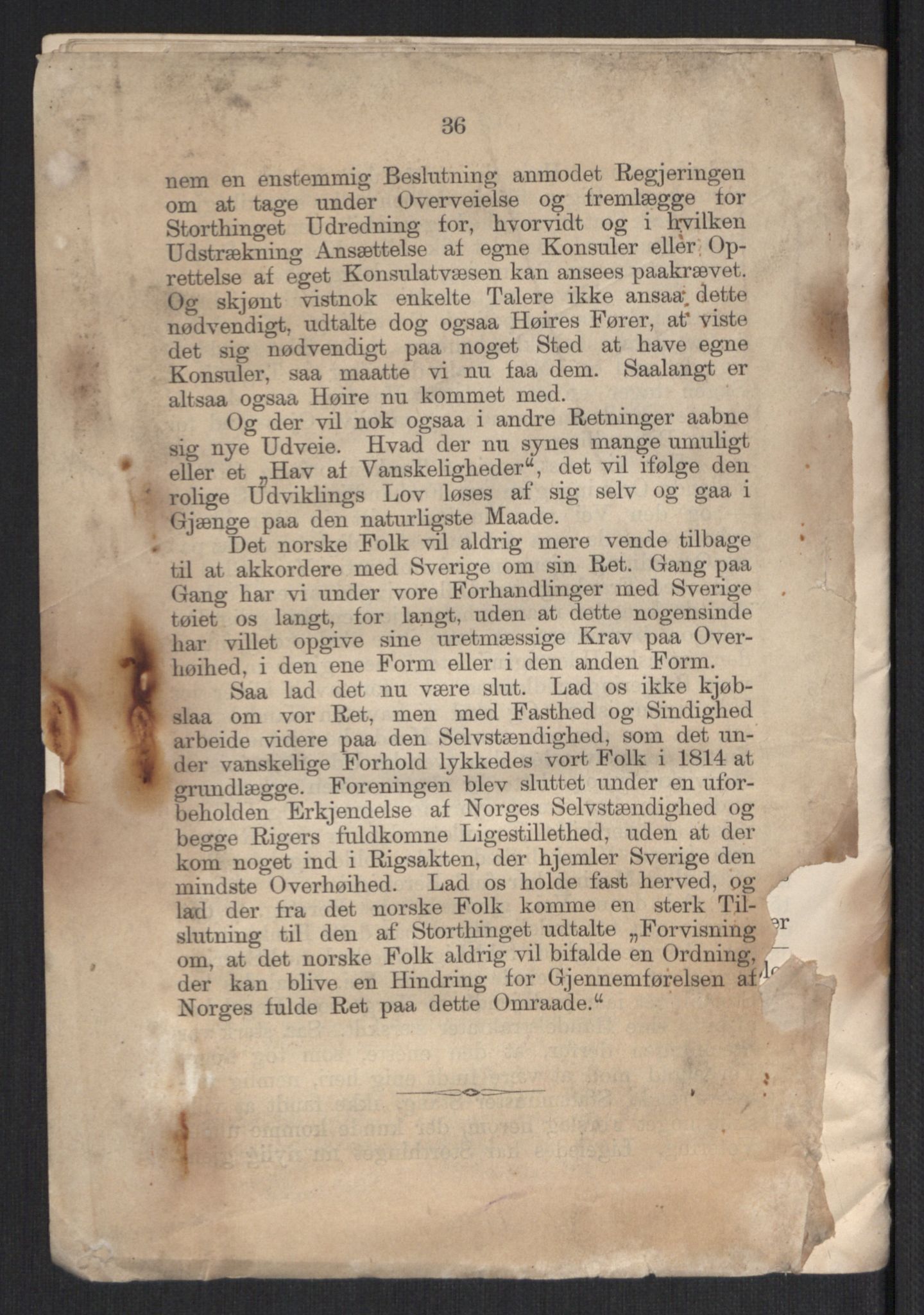Venstres Hovedorganisasjon, AV/RA-PA-0876/X/L0001: De eldste skrifter, 1860-1936, p. 562