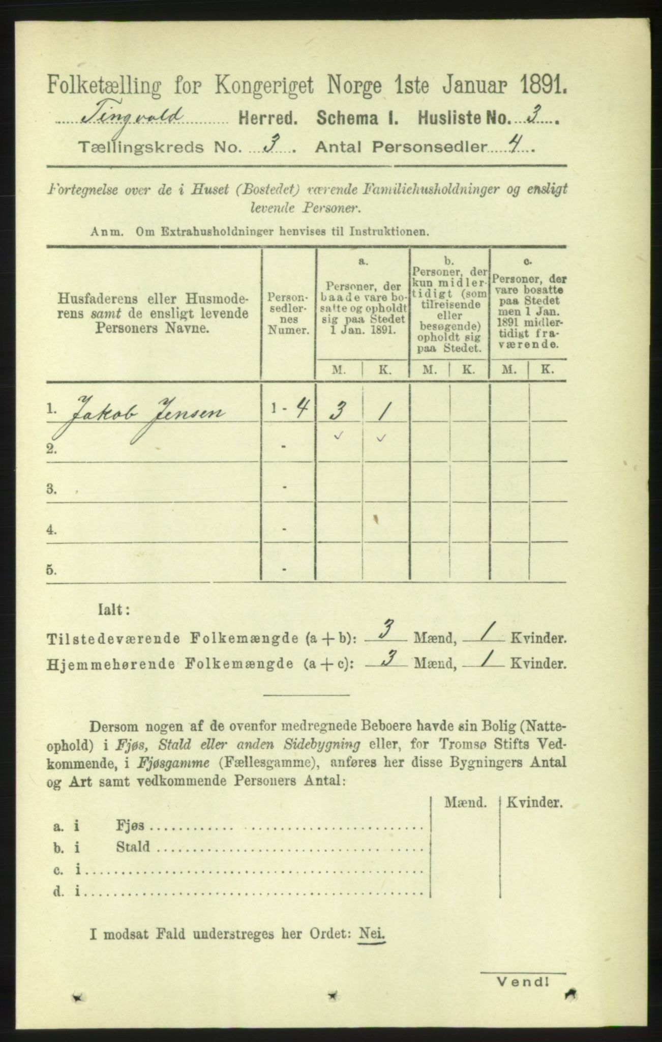 RA, 1891 census for 1560 Tingvoll, 1891, p. 907