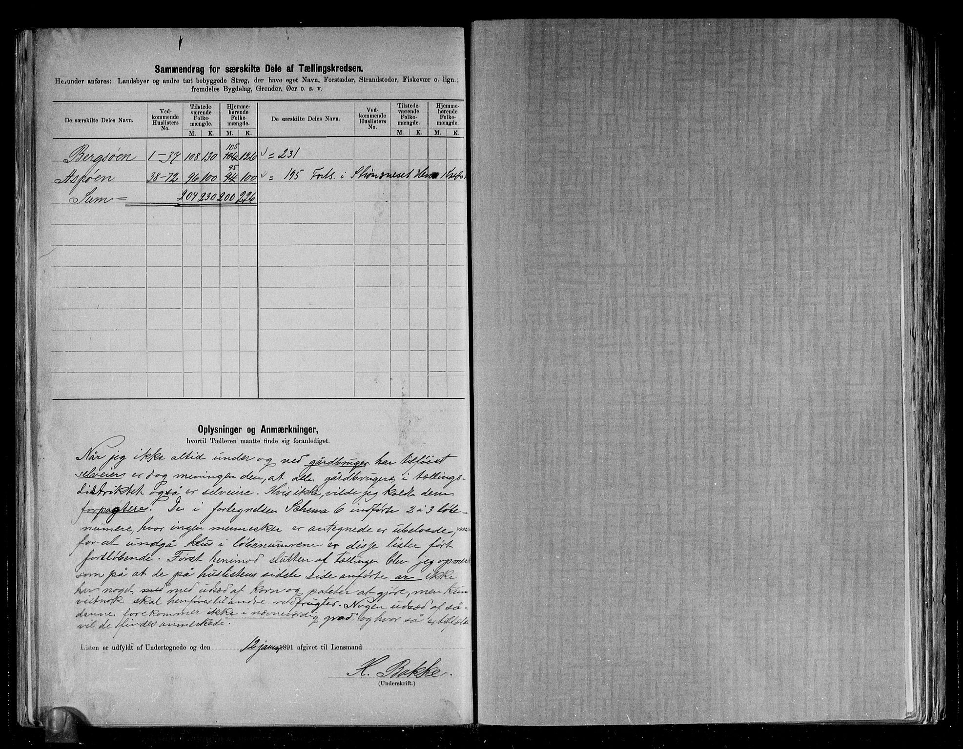 RA, 1891 census for 1556 Frei, 1891, p. 12